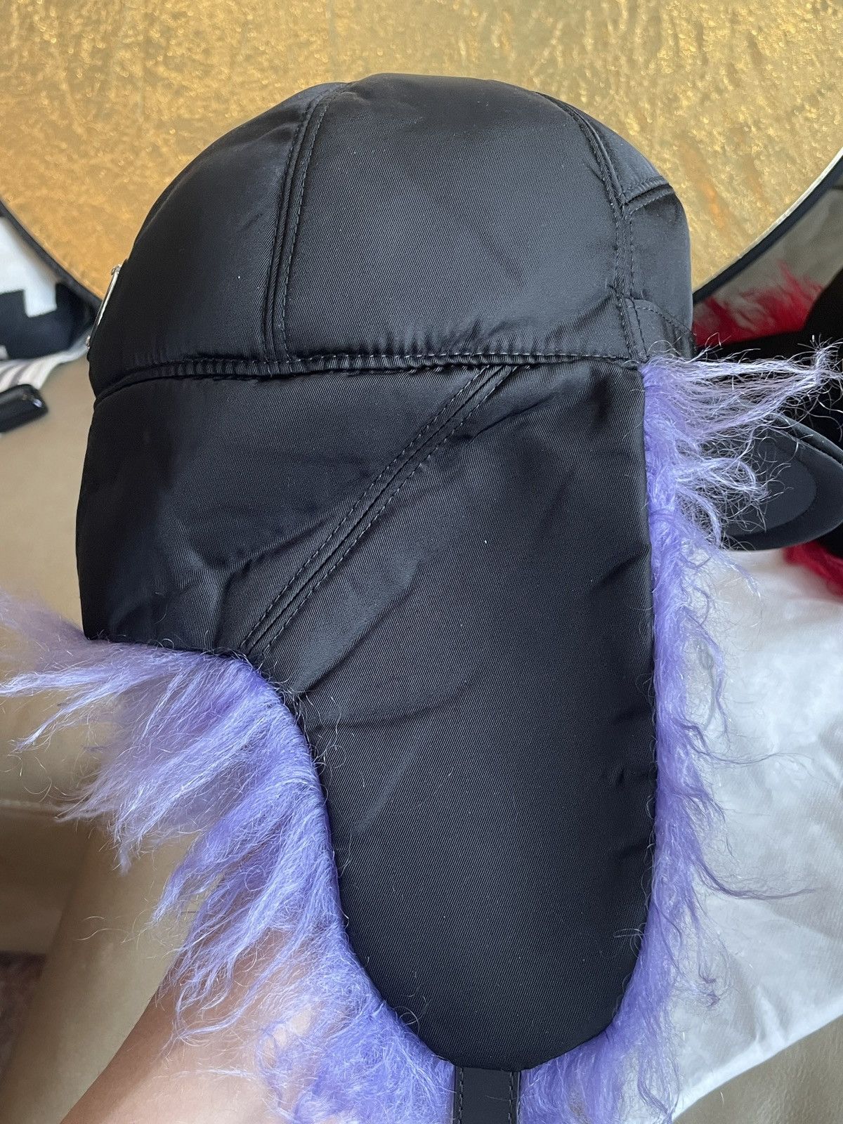 Prada Prada Faux Fur Hat/Trapper Size ONE SIZE - 4 Thumbnail