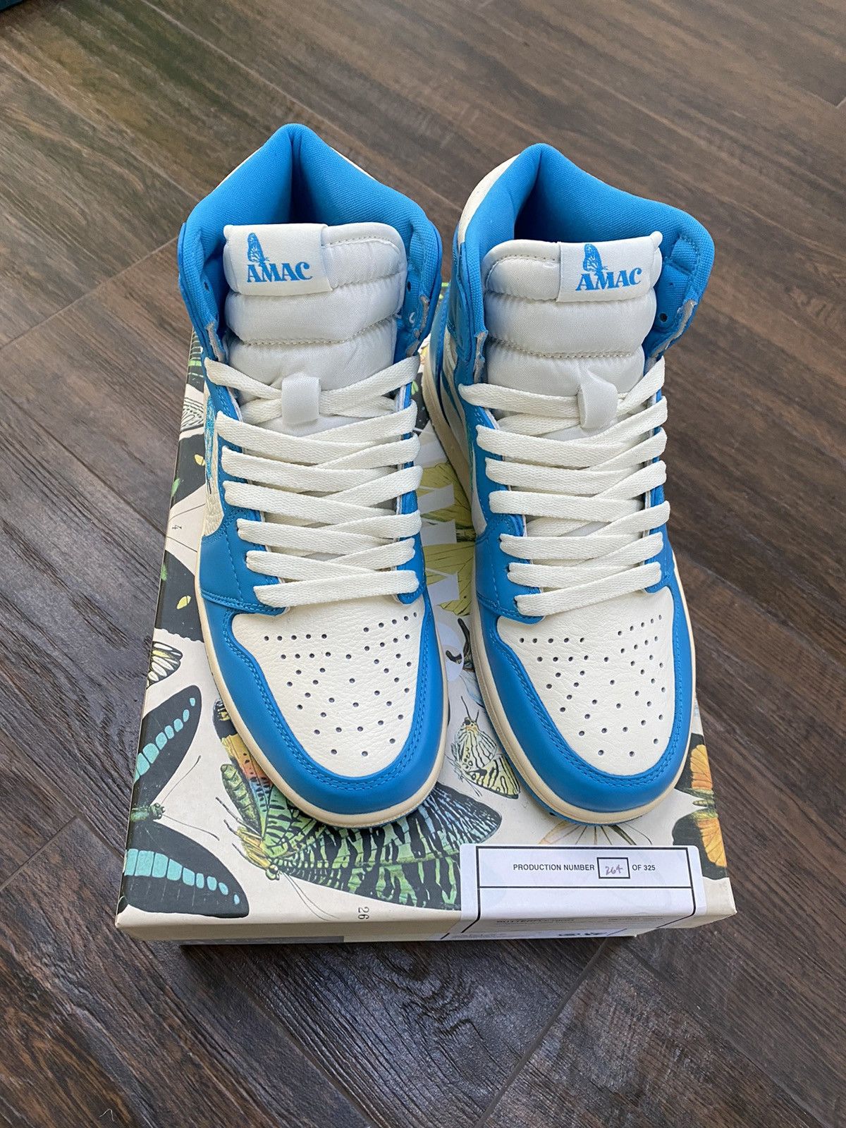 AMAC Studios AMAC butterfly 1s UNC Jordan 1 style Size US 9 / EU 42 - 3 Thumbnail