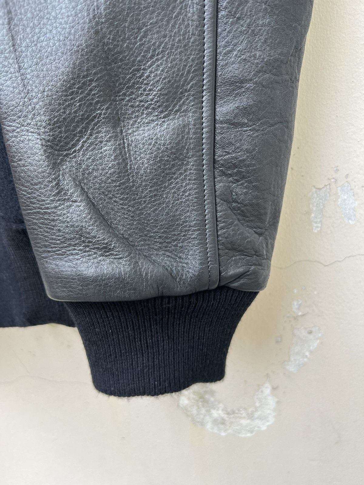 Leather VTG GDC Japan GRACIAS La Espana Patches Black Varsity Jacket Size US XL / EU 56 / 4 - 8 Thumbnail