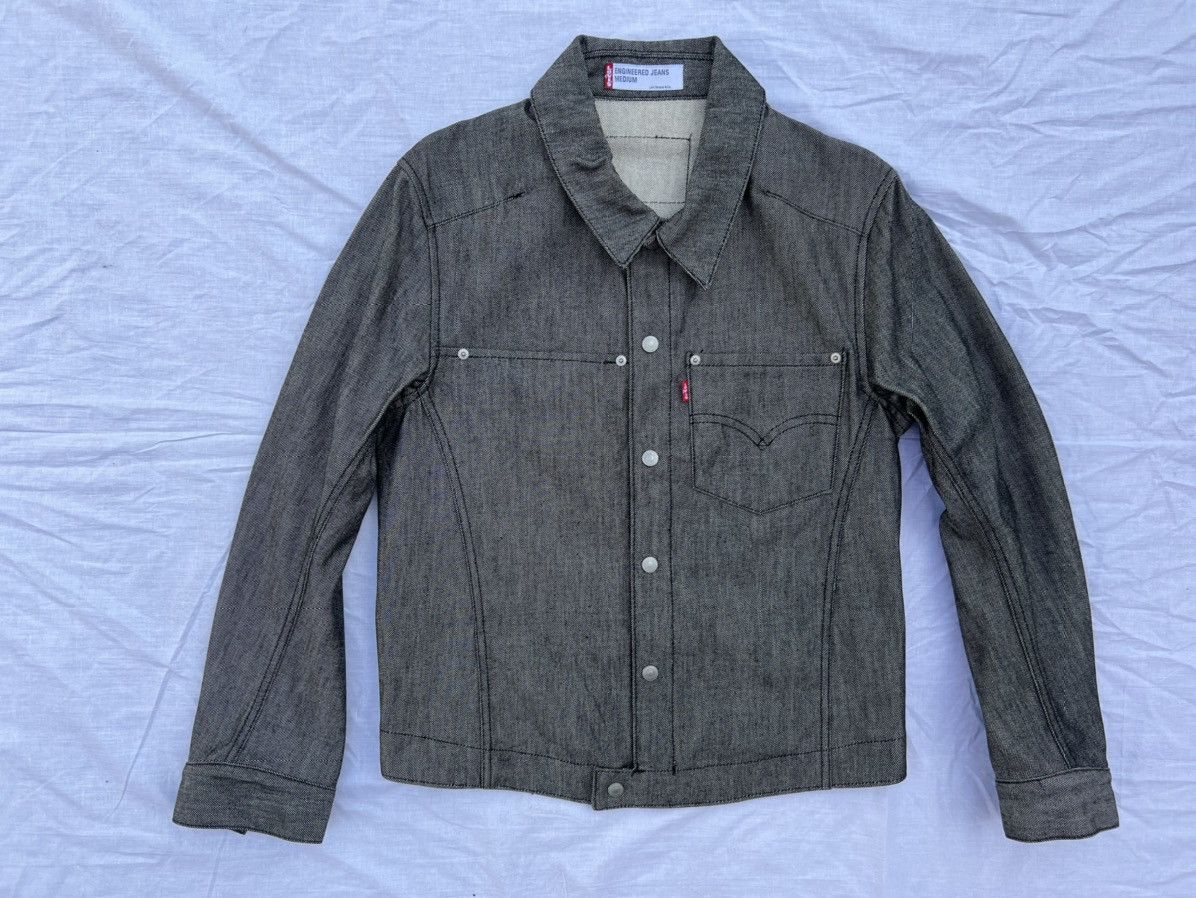 Levi's Vintage 2000 Levi’s Engineered Jeans Grey Fit Denim Jacket Size US M / EU 48-50 / 2 - 1 Thumbnail