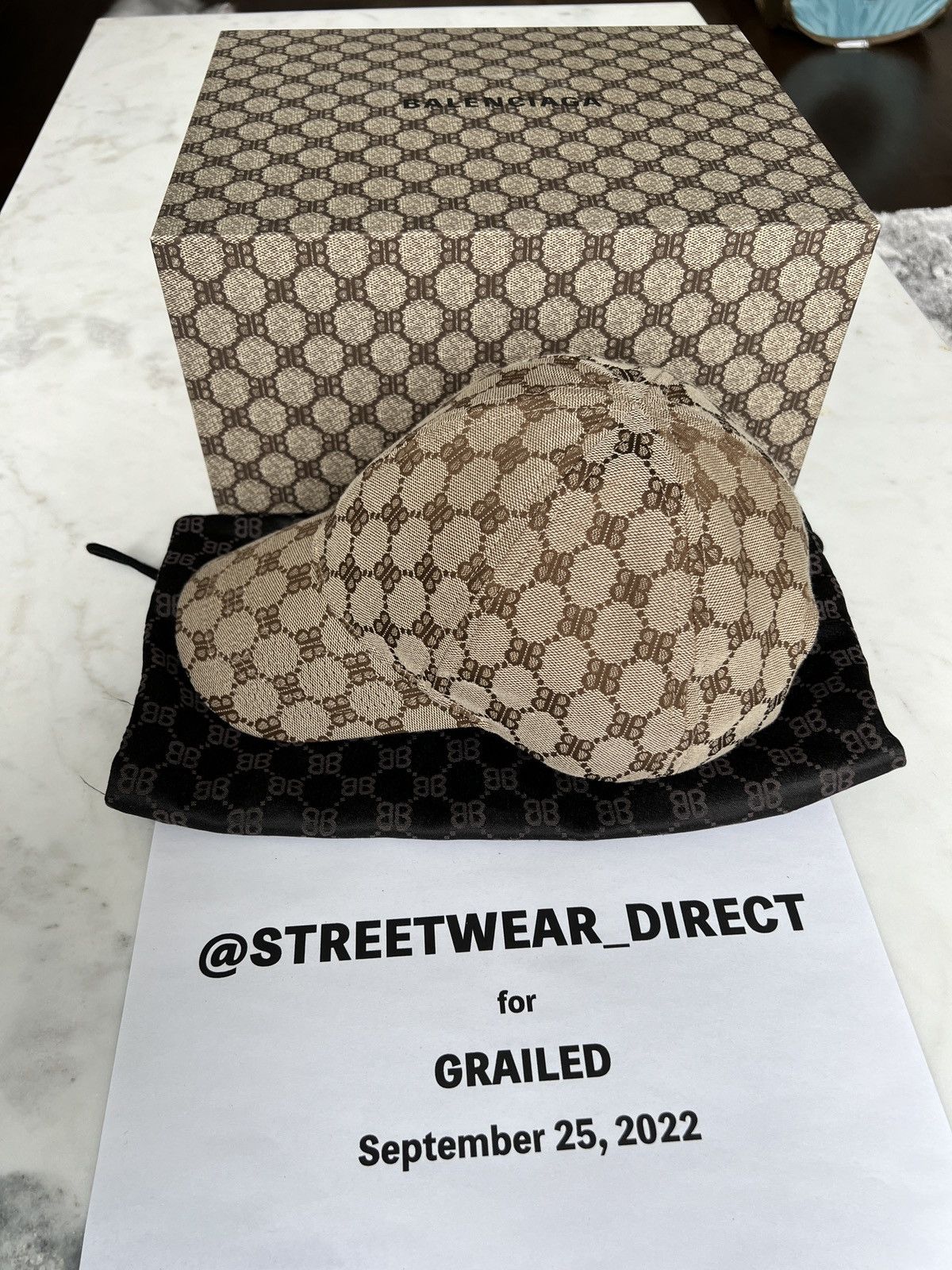 Gucci Gucci x Balenciaga hacker cap size large 59cm | Grailed