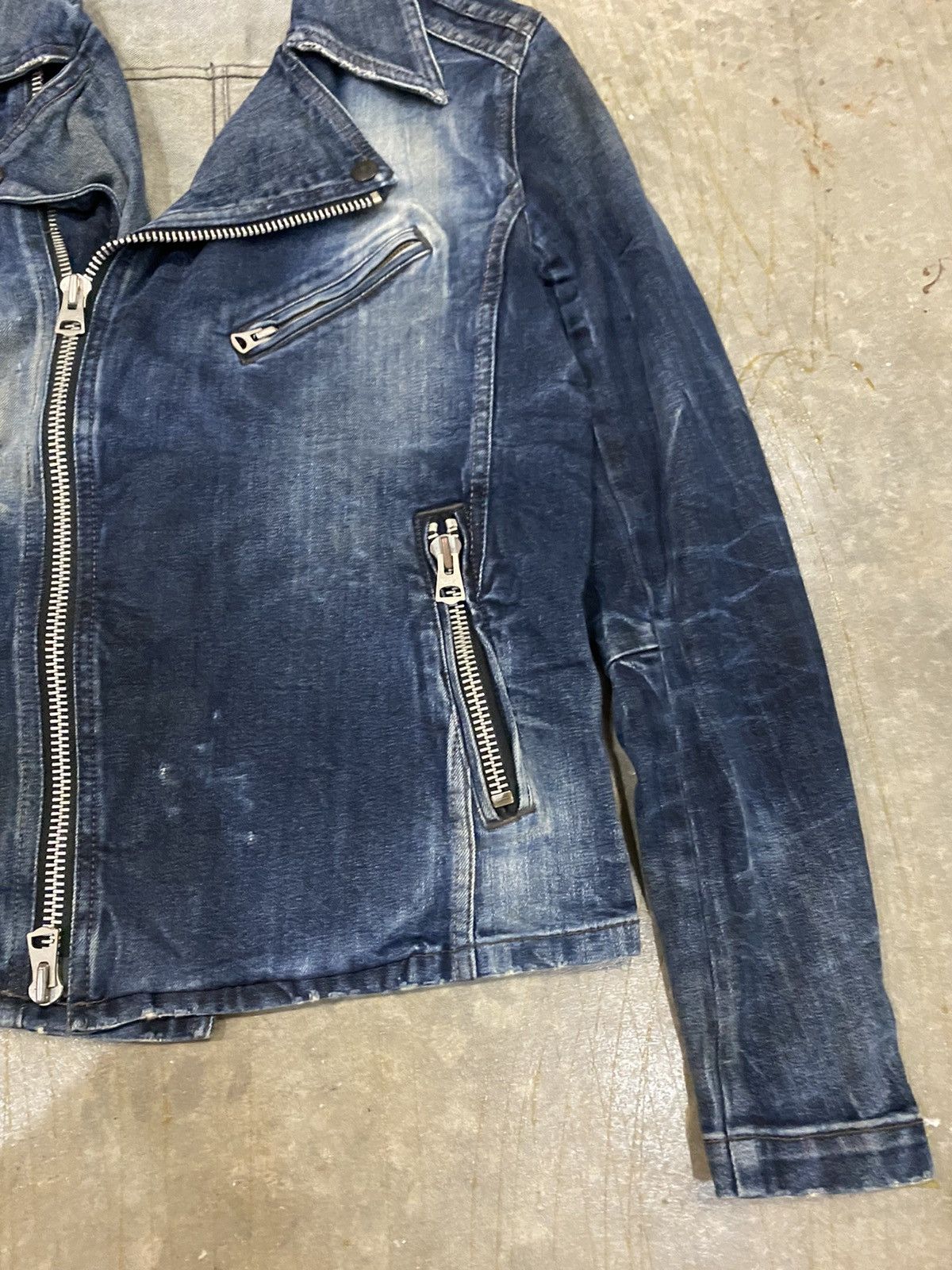 CIVARIZE Civarise Big zipper distressed wash bleach rider denim Size US XS / EU 42 / 0 - 7 Thumbnail