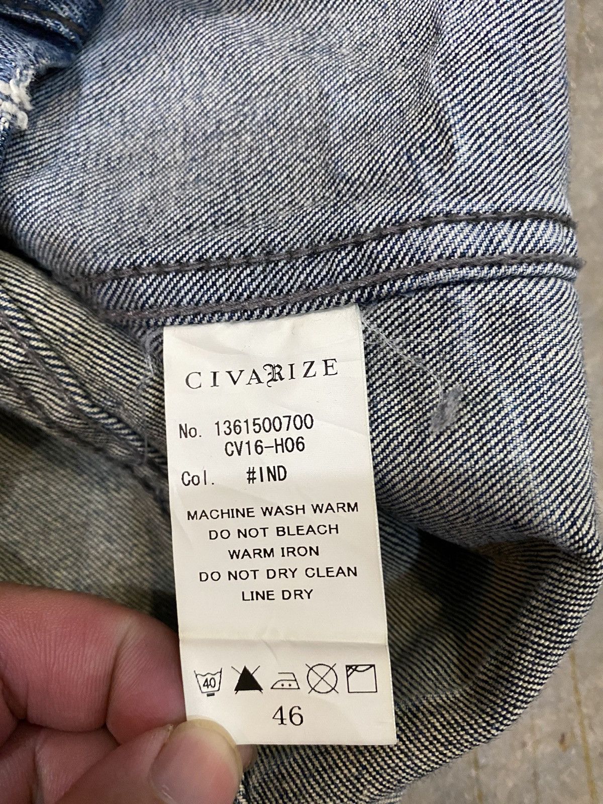 CIVARIZE Civarise Big zipper distressed wash bleach rider denim Size US XS / EU 42 / 0 - 11 Thumbnail