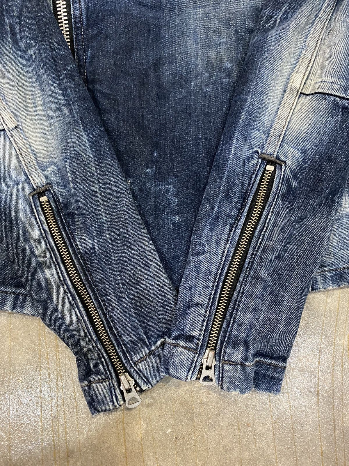 CIVARIZE Civarise Big zipper distressed wash bleach rider denim Size US XS / EU 42 / 0 - 9 Thumbnail