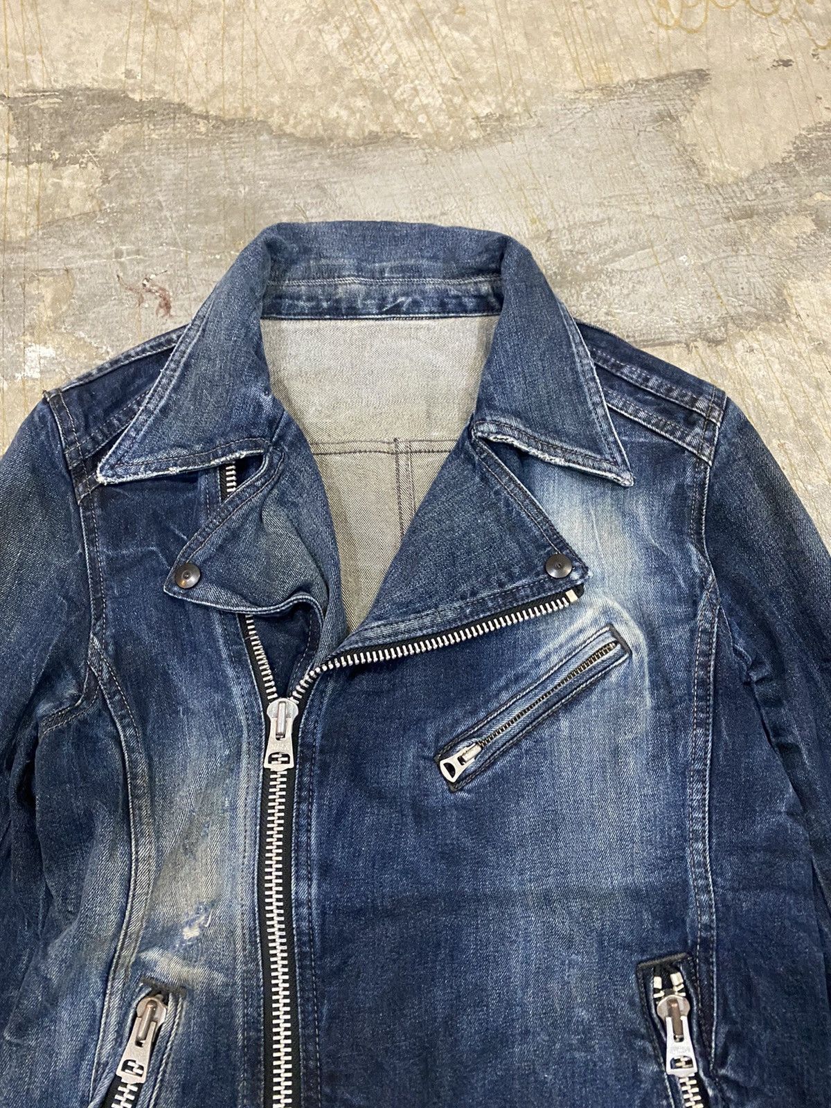 CIVARIZE Civarise Big zipper distressed wash bleach rider denim Size US XS / EU 42 / 0 - 4 Thumbnail