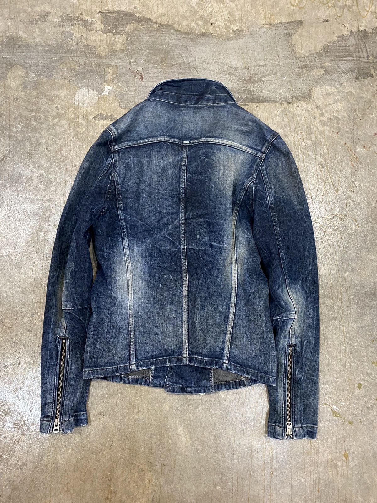 CIVARIZE Civarise Big zipper distressed wash bleach rider denim Size US XS / EU 42 / 0 - 10 Thumbnail