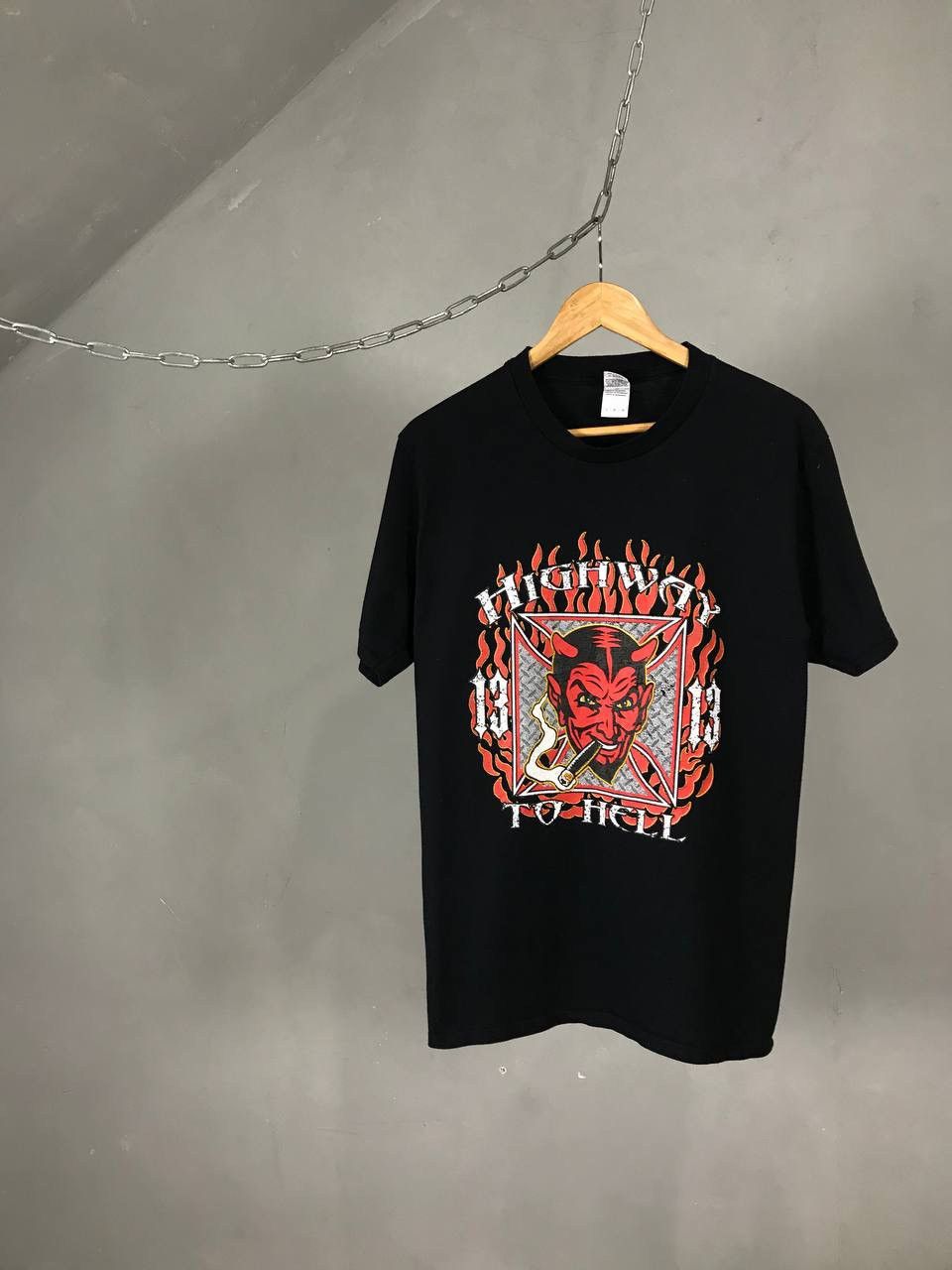 Band Tees × Vintage Highway to Hell Devil Demon vintage rock tee Size US L / EU 52-54 / 3 - 1 Thumbnail