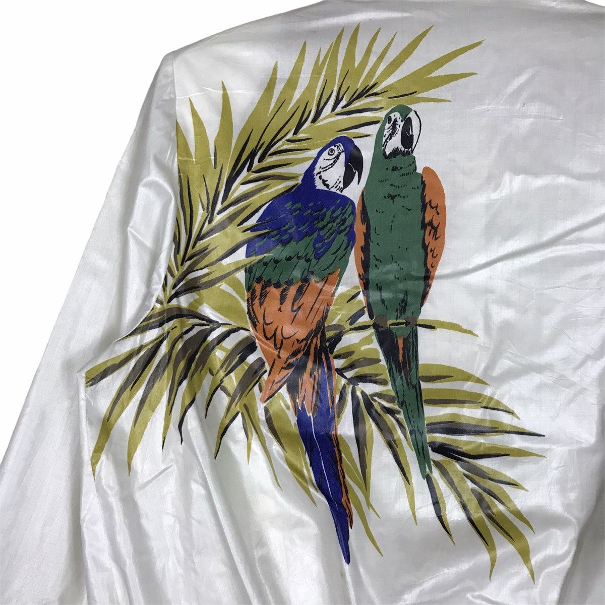 Vintage 90s Claude Lema Couple Parrot Art Light Jacket