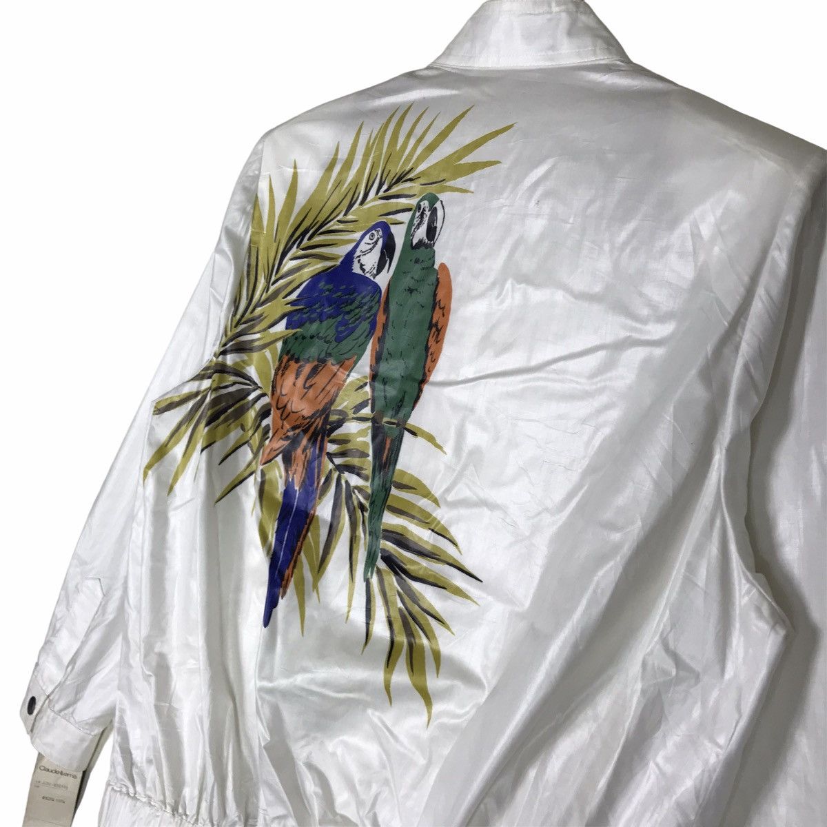 Vintage 90s Claude Lema Couple Parrot Art Light Jacket
