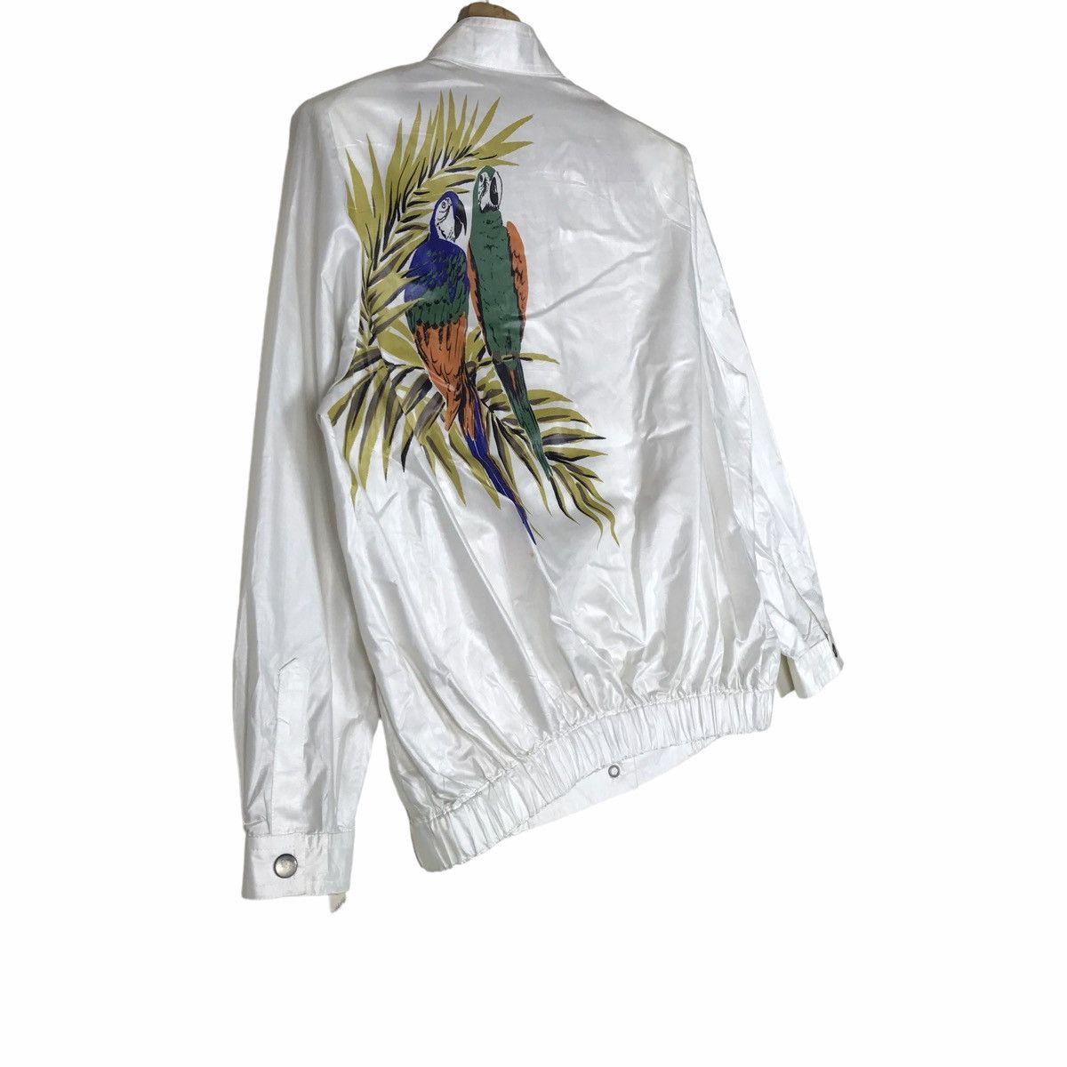 Vintage 90s Claude Lema Couple Parrot Art Light Jacket