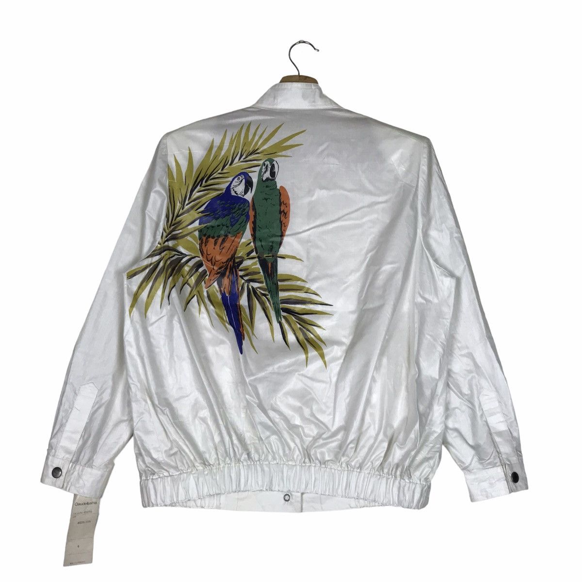 Vintage 90s Claude Lema Couple Parrot Art Light Jacket