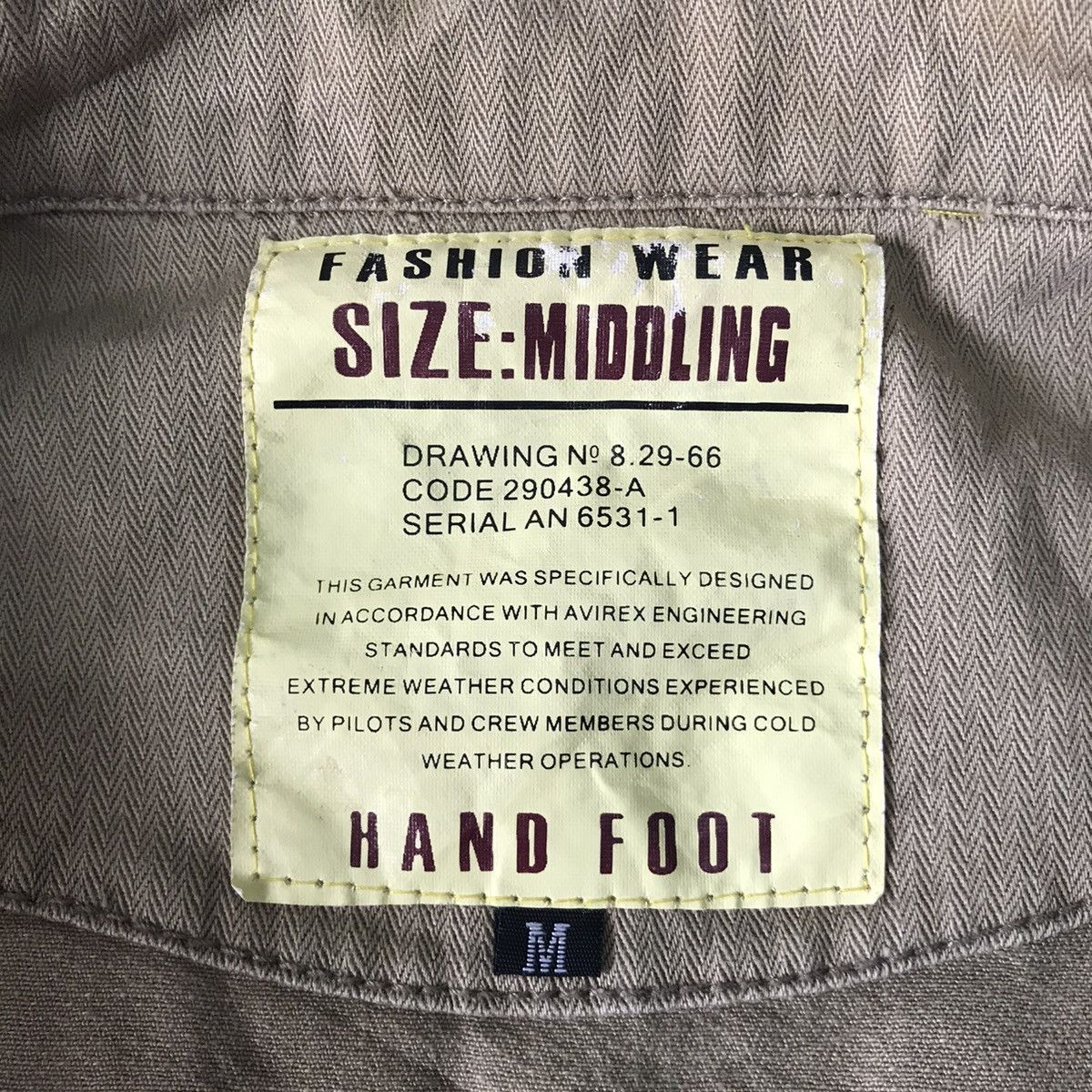 Japanese Brand 💥Hand Foot Military Like Jacket Designed According Avirex Size US M / EU 48-50 / 2 - 25 Thumbnail