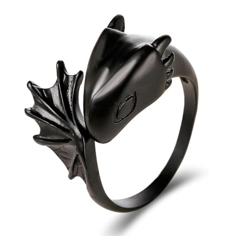 Jewelry Retro Punk Dragon Ring Size ONE SIZE - 1 Thumbnail