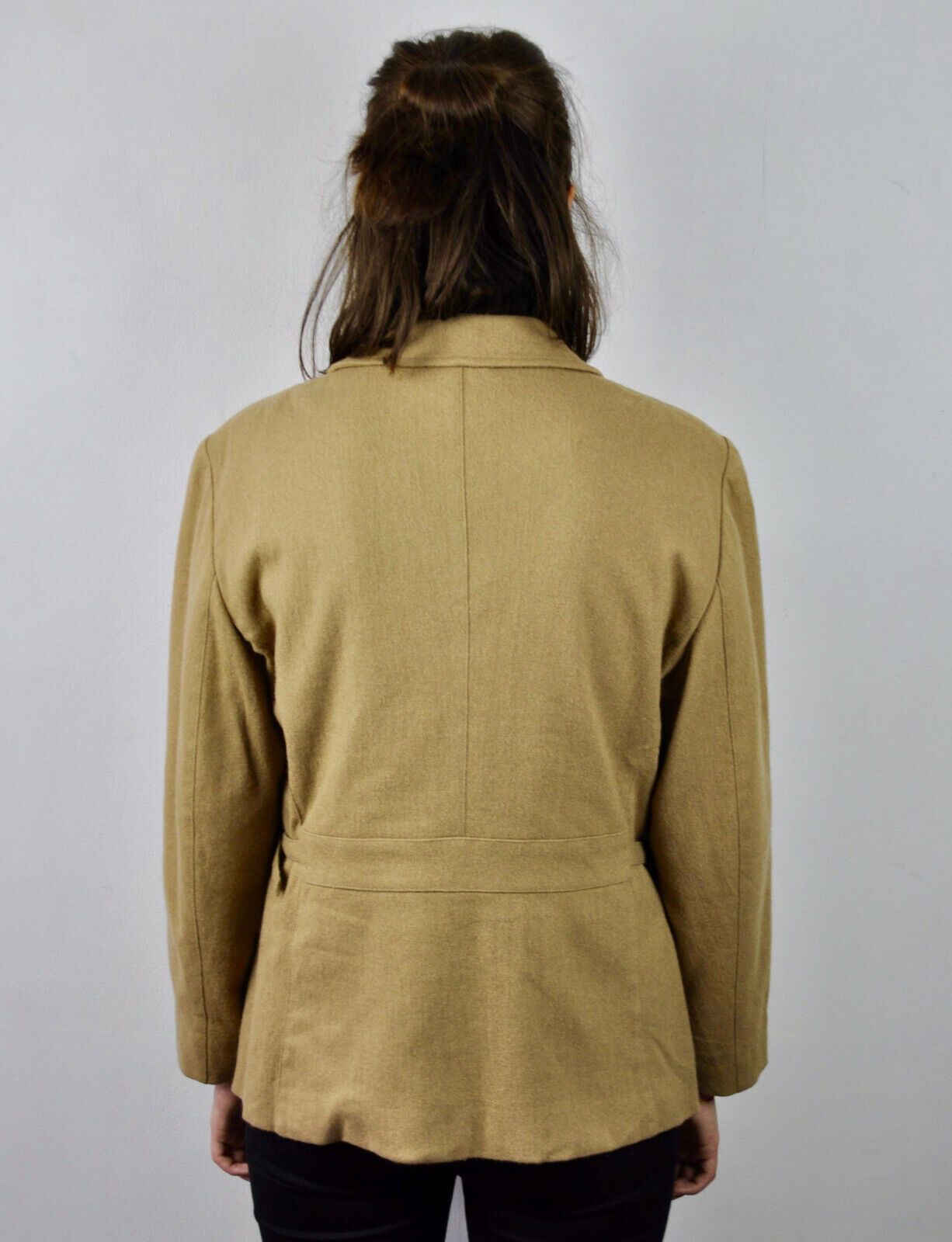 Jones New York JONES & CO Suit Jacket Wool Blend Zip Coat US 12 Tan UK 16 Size L / US 10 / IT 46 - 6 Thumbnail