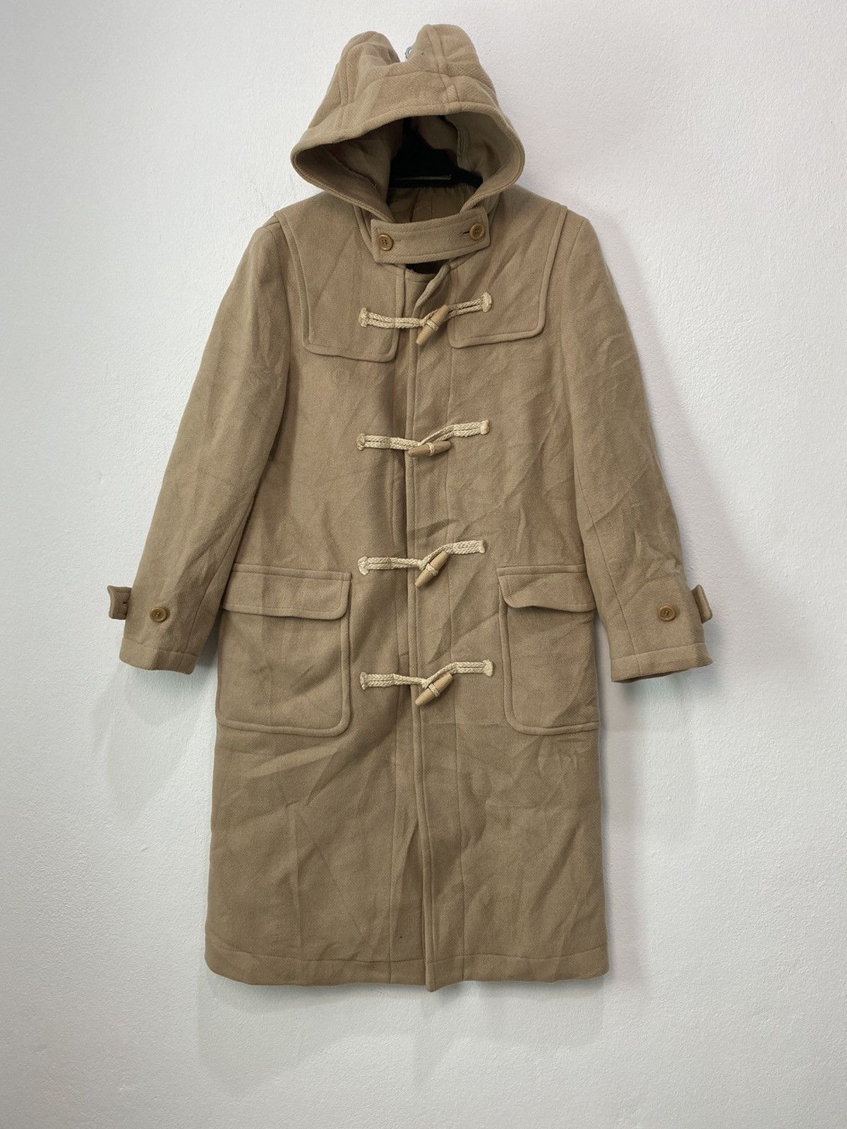 Japanese Brand INED DUFFLE LONG COAT DOUBLE BREAST WITH HOODIE Size US M / EU 48-50 / 2 - 1 Thumbnail