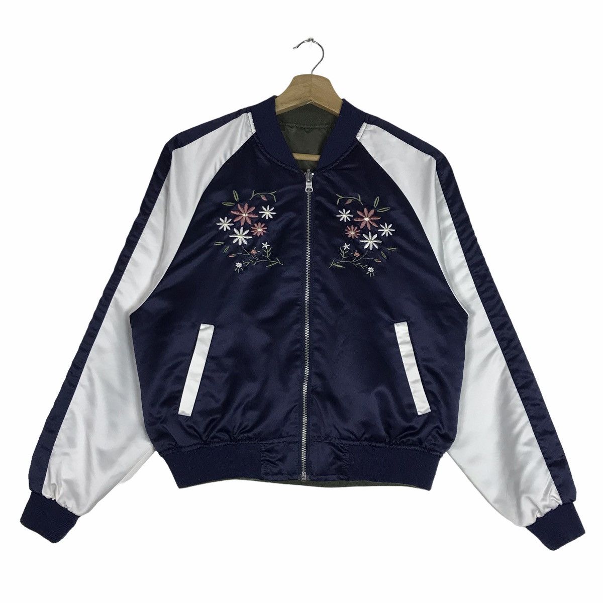 Other Vintage Japanese Traditional Sakura Floral Motif Embroidery Size US M / EU 48-50 / 2 - 1 Thumbnail