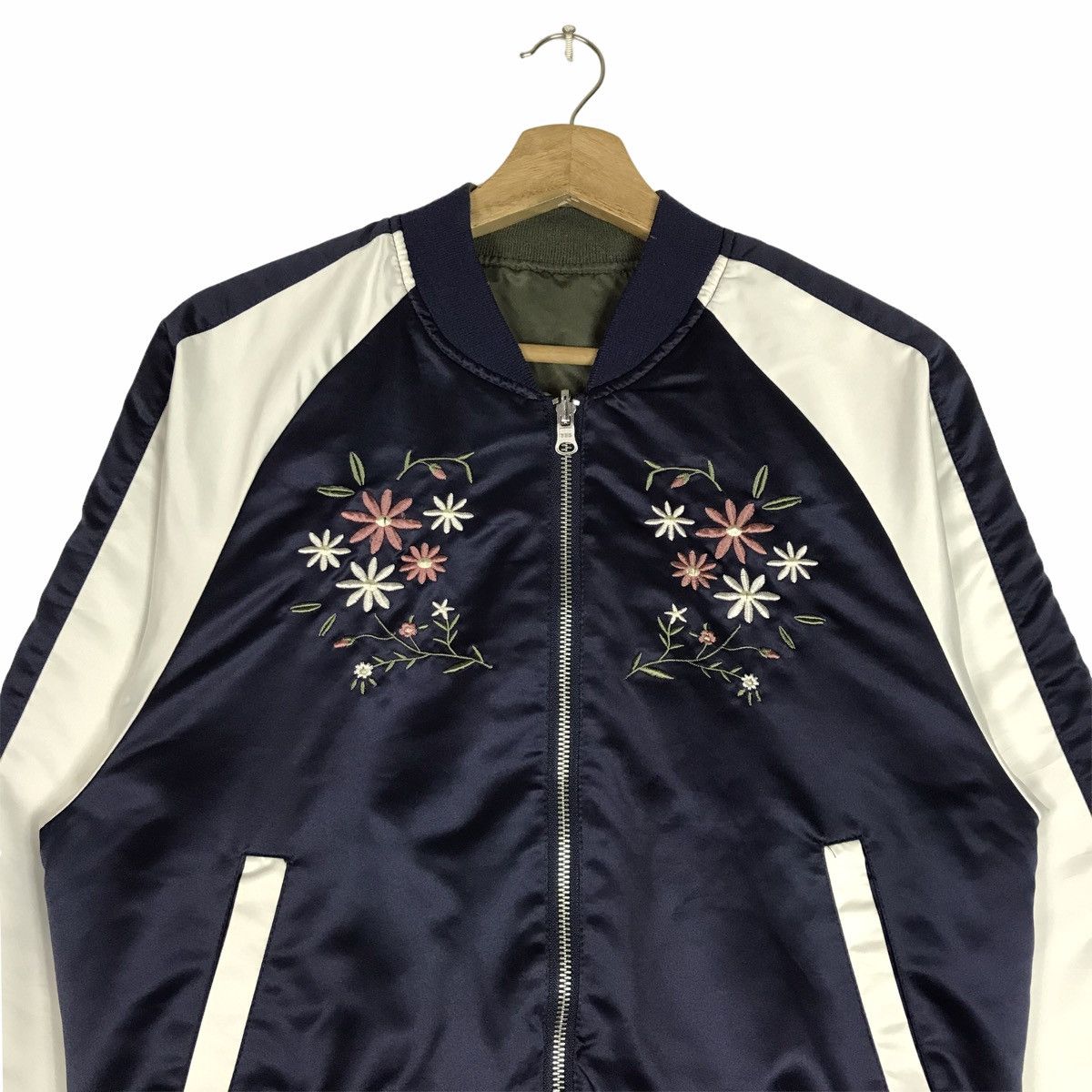 Other Vintage Japanese Traditional Sakura Floral Motif Embroidery Size US M / EU 48-50 / 2 - 2 Thumbnail