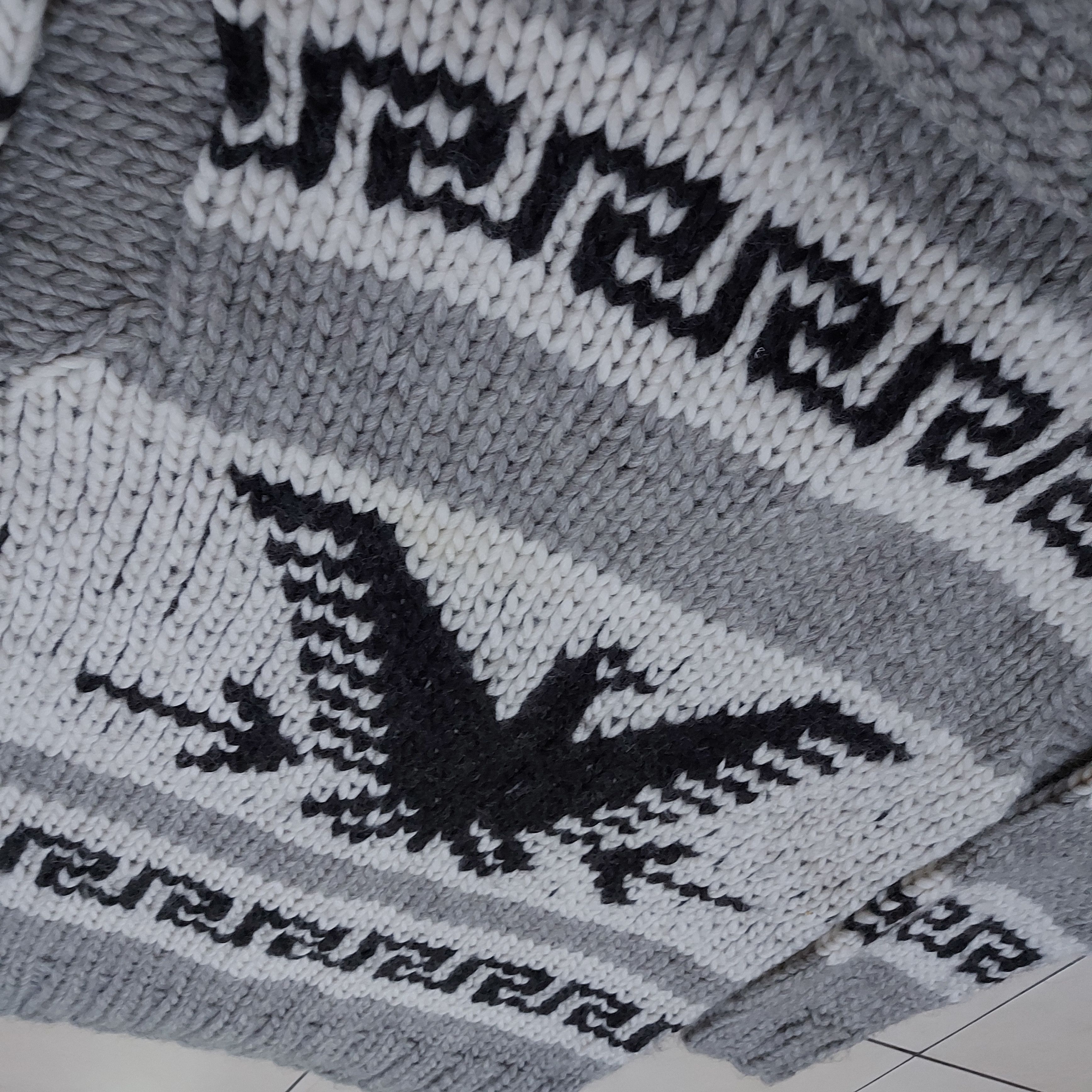 20471120 Vintage Cowichan Bird Cable Wool Knitted Size US L / EU 52-54 / 3 - 4 Thumbnail