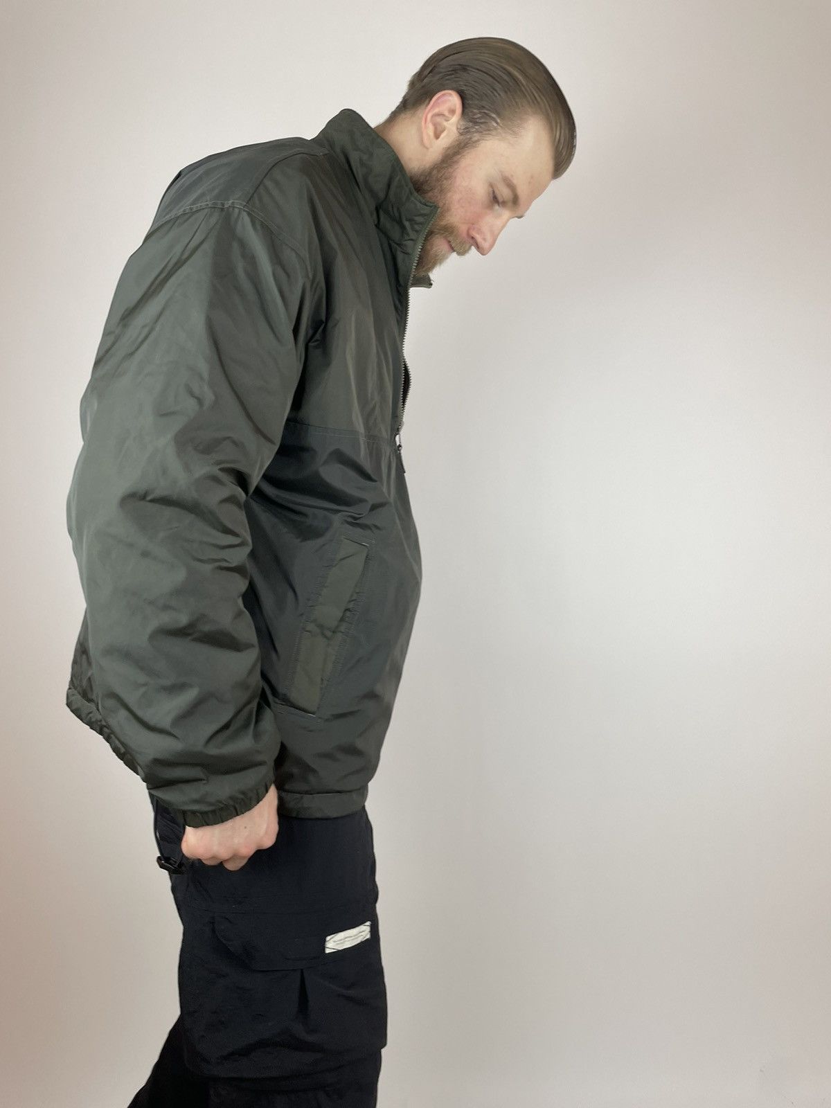 Old Navy OLD NAVY vintage double-sized fleece/nylon jacket half zip Size US XL / EU 56 / 4 - 9 Thumbnail