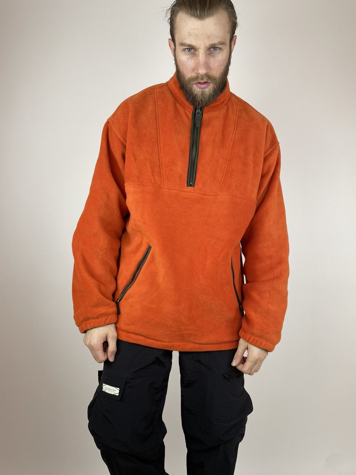 Old Navy OLD NAVY vintage double-sized fleece/nylon jacket half zip Size US XL / EU 56 / 4 - 4 Thumbnail