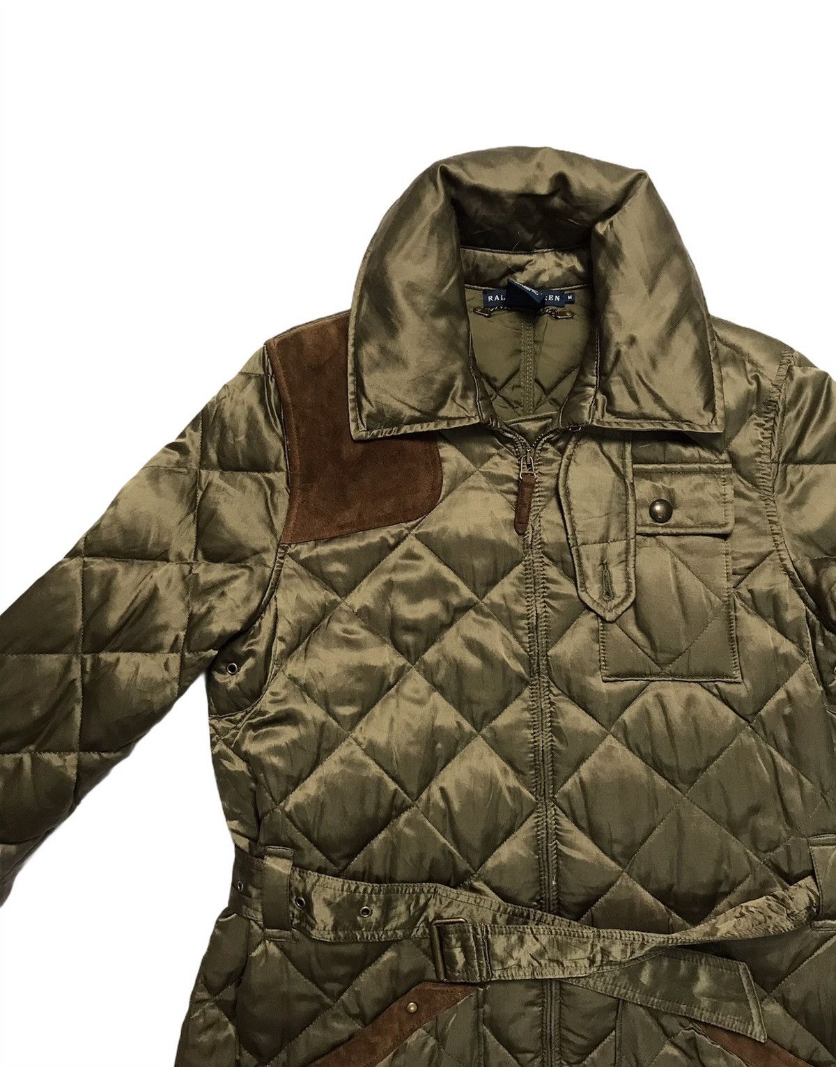 Polo Ralph Lauren × RRL Ralph Lauren × Ralph Lauren Ralh Lauren Quilted Puffer Realcalfsuede Jacket t Size M / US 6-8 / IT 42-44 - 2 Thumbnail