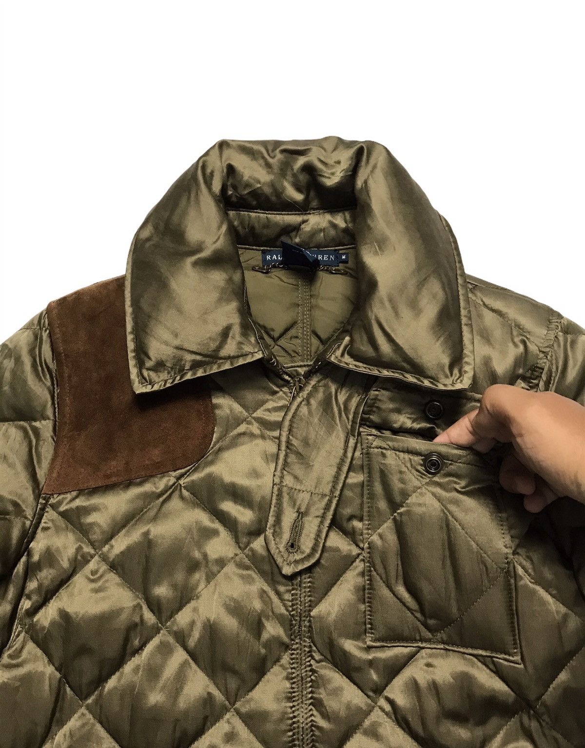 Polo Ralph Lauren × RRL Ralph Lauren × Ralph Lauren Ralh Lauren Quilted Puffer Realcalfsuede Jacket t Size M / US 6-8 / IT 42-44 - 6 Thumbnail