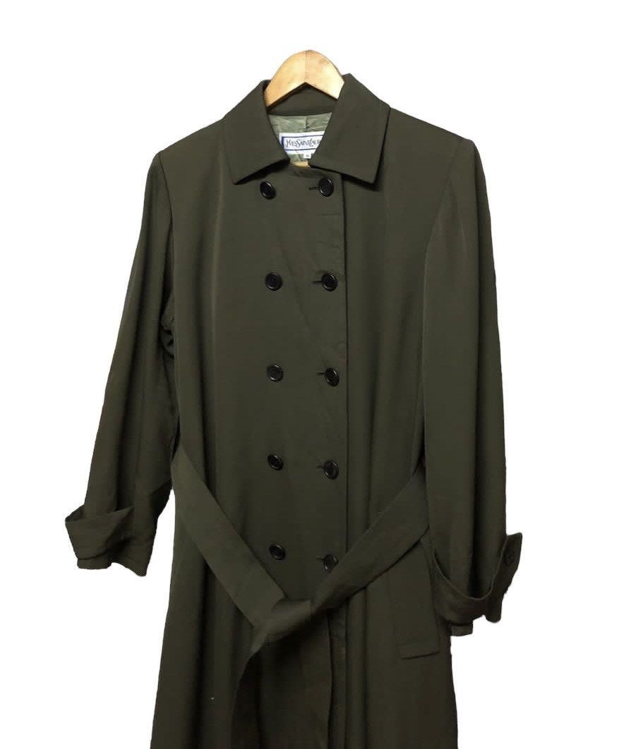 Yves Saint Laurent Vtg🔥Yves Saint Laurent Rayon Trech Coat Double Breasted Size US M / EU 48-50 / 2 - 4 Thumbnail