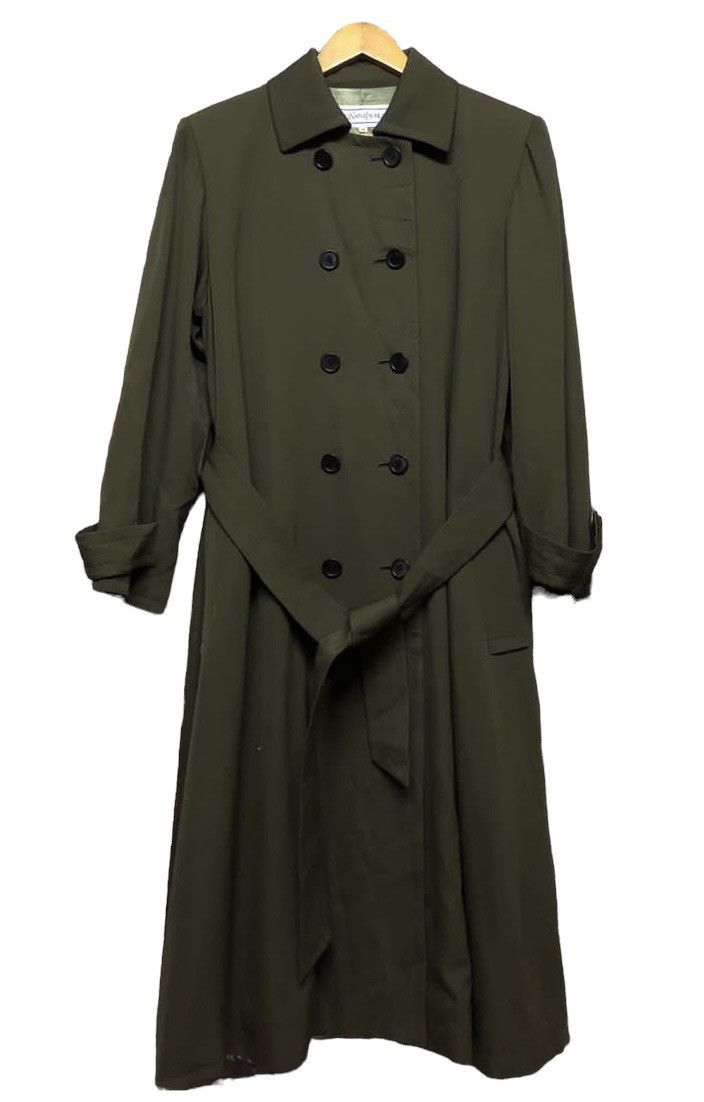 Yves Saint Laurent Vtg🔥Yves Saint Laurent Rayon Trech Coat Double Breasted Size US M / EU 48-50 / 2 - 1 Thumbnail