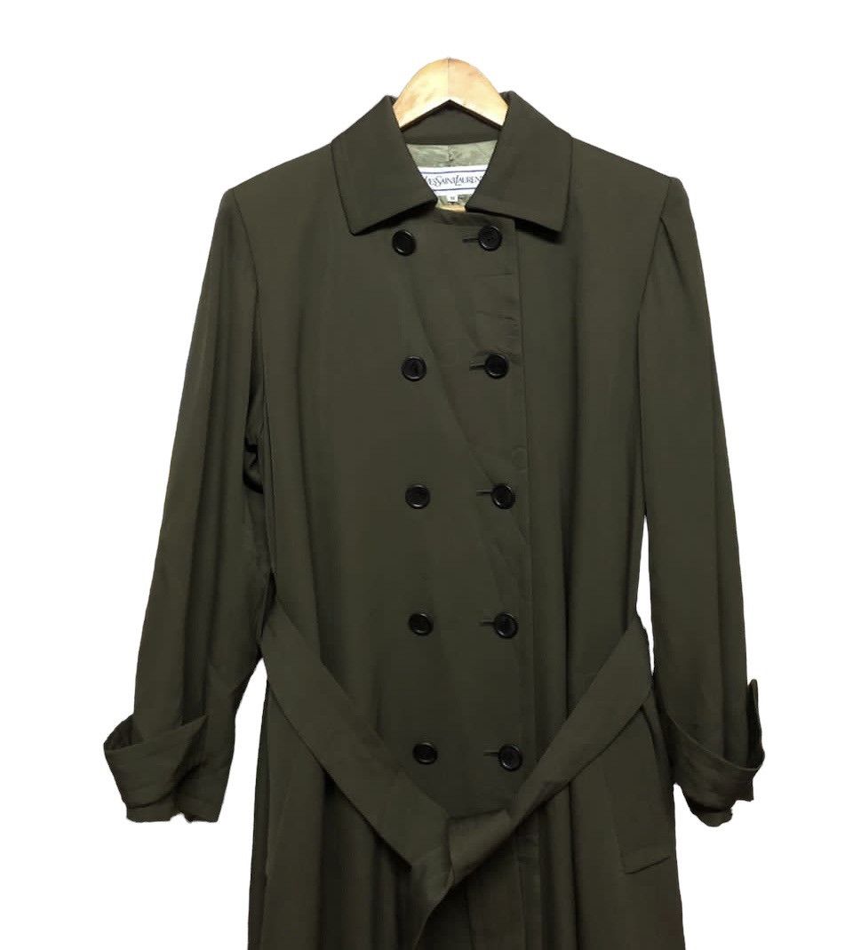 Yves Saint Laurent Vtg🔥Yves Saint Laurent Rayon Trech Coat Double Breasted Size US M / EU 48-50 / 2 - 3 Thumbnail