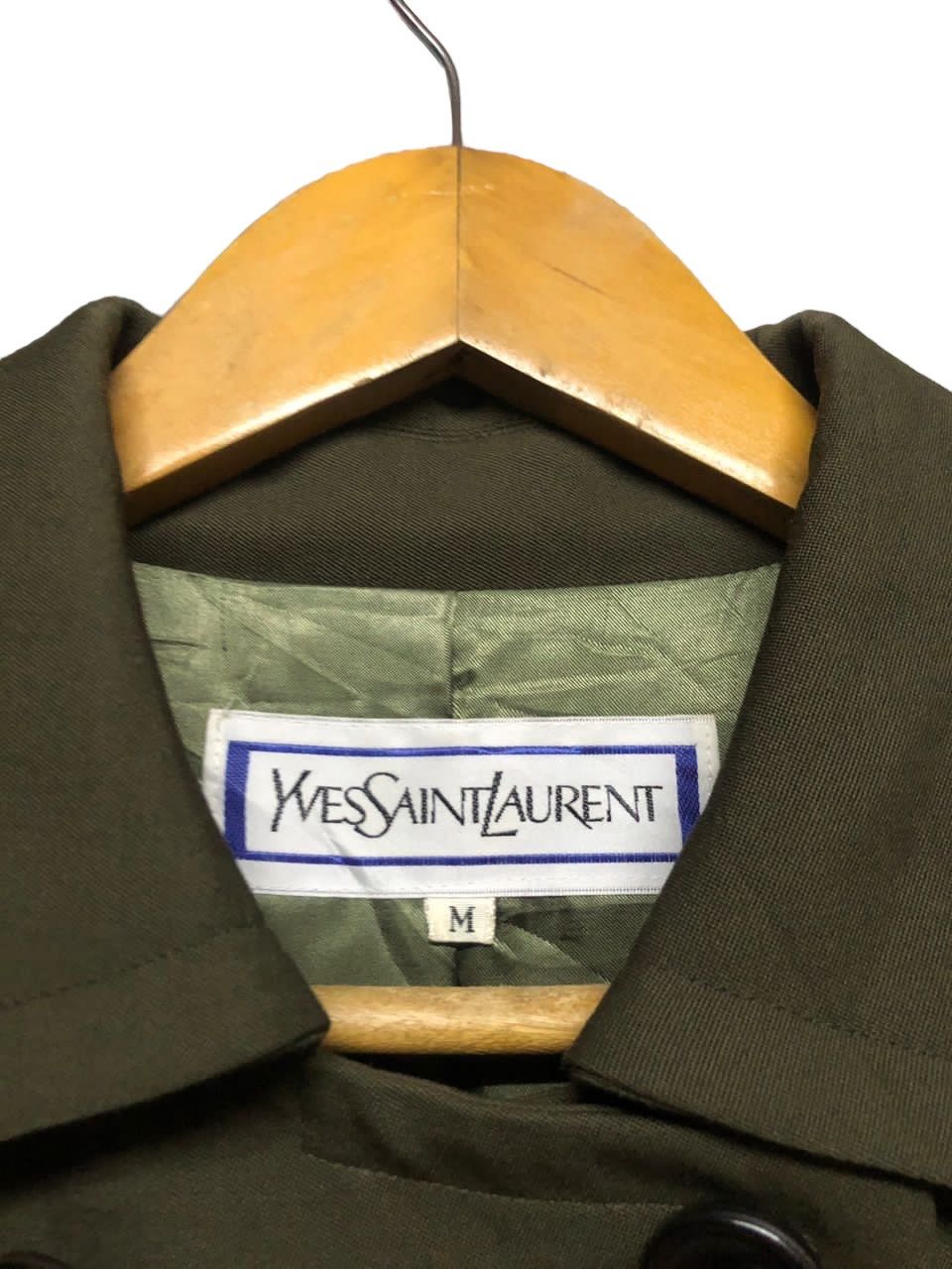 Yves Saint Laurent Vtg🔥Yves Saint Laurent Rayon Trech Coat Double Breasted Size US M / EU 48-50 / 2 - 7 Thumbnail