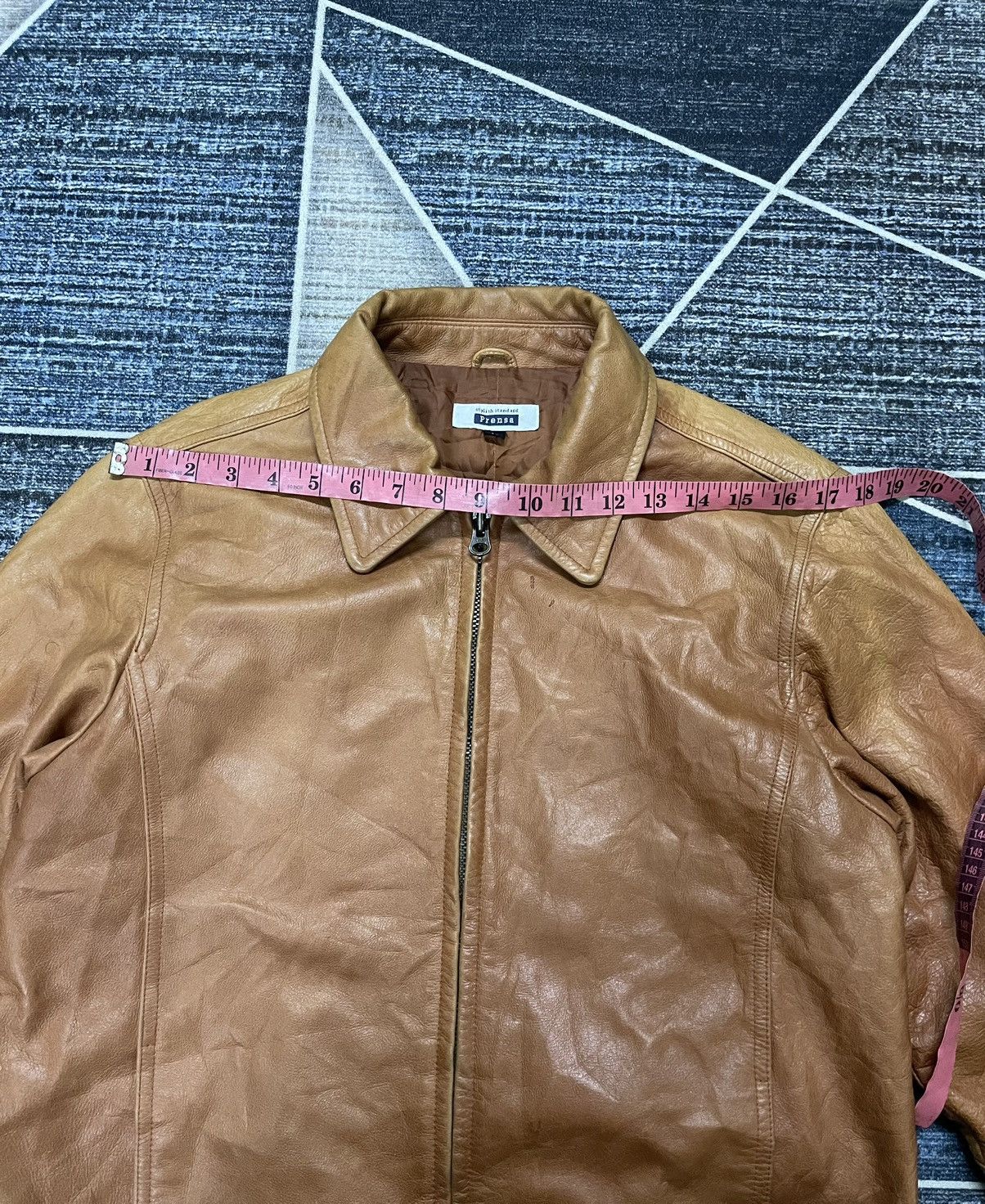 Vintage VINTAGE PRENSA STYLISH STANDARD LEATHER JACKET Size US M / EU 48-50 / 2 - 17 Thumbnail