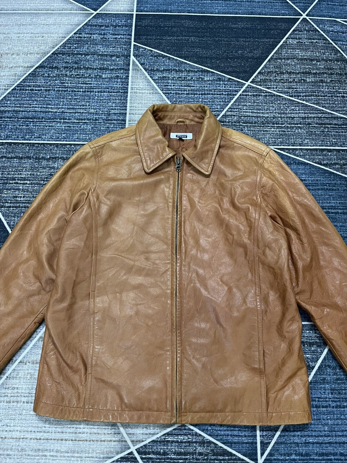 Vintage VINTAGE PRENSA STYLISH STANDARD LEATHER JACKET Size US M / EU 48-50 / 2 - 3 Thumbnail