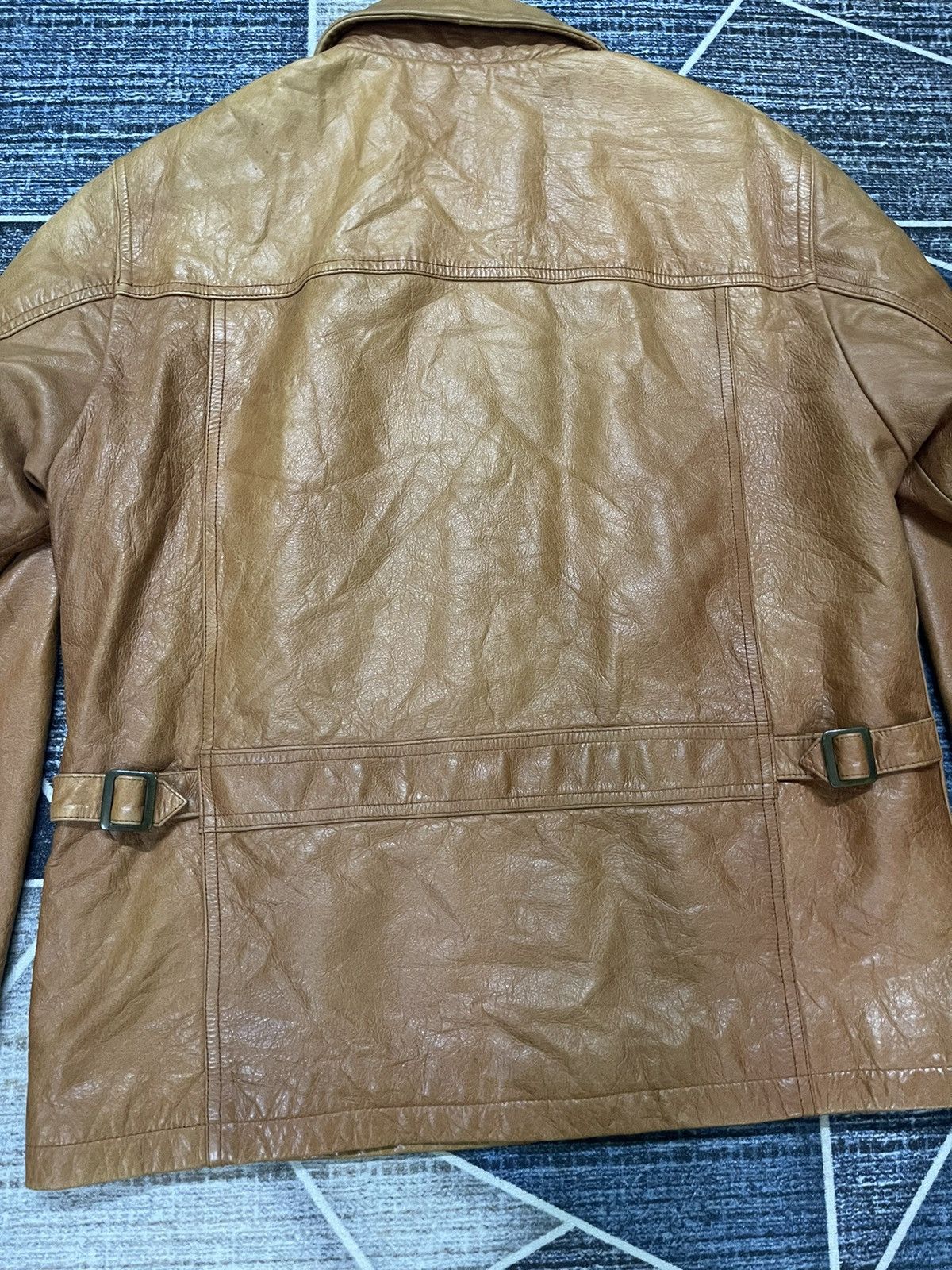 Vintage VINTAGE PRENSA STYLISH STANDARD LEATHER JACKET Size US M / EU 48-50 / 2 - 9 Thumbnail