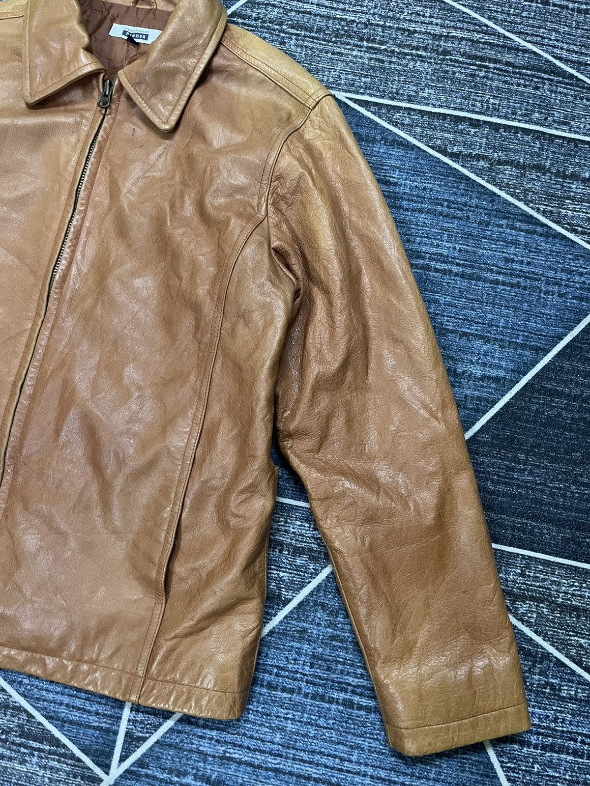 Vintage VINTAGE PRENSA STYLISH STANDARD LEATHER JACKET Size US M / EU 48-50 / 2 - 4 Thumbnail