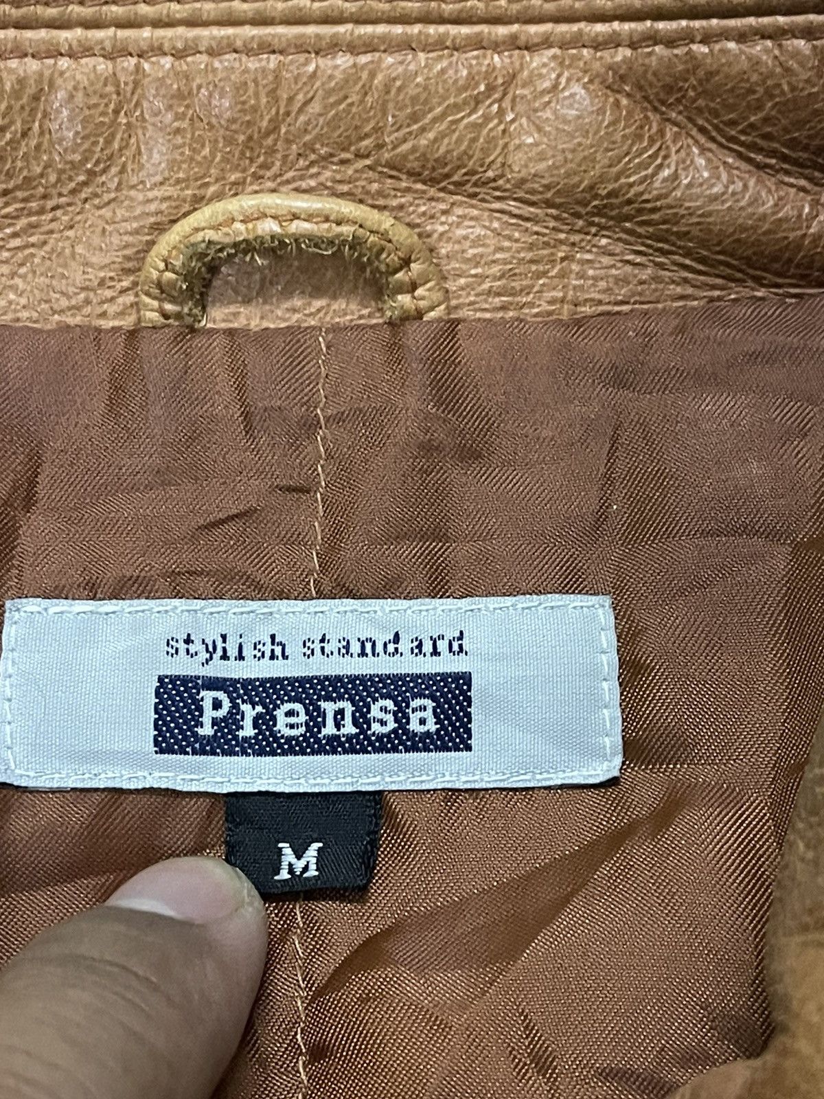 Vintage VINTAGE PRENSA STYLISH STANDARD LEATHER JACKET Size US M / EU 48-50 / 2 - 12 Thumbnail