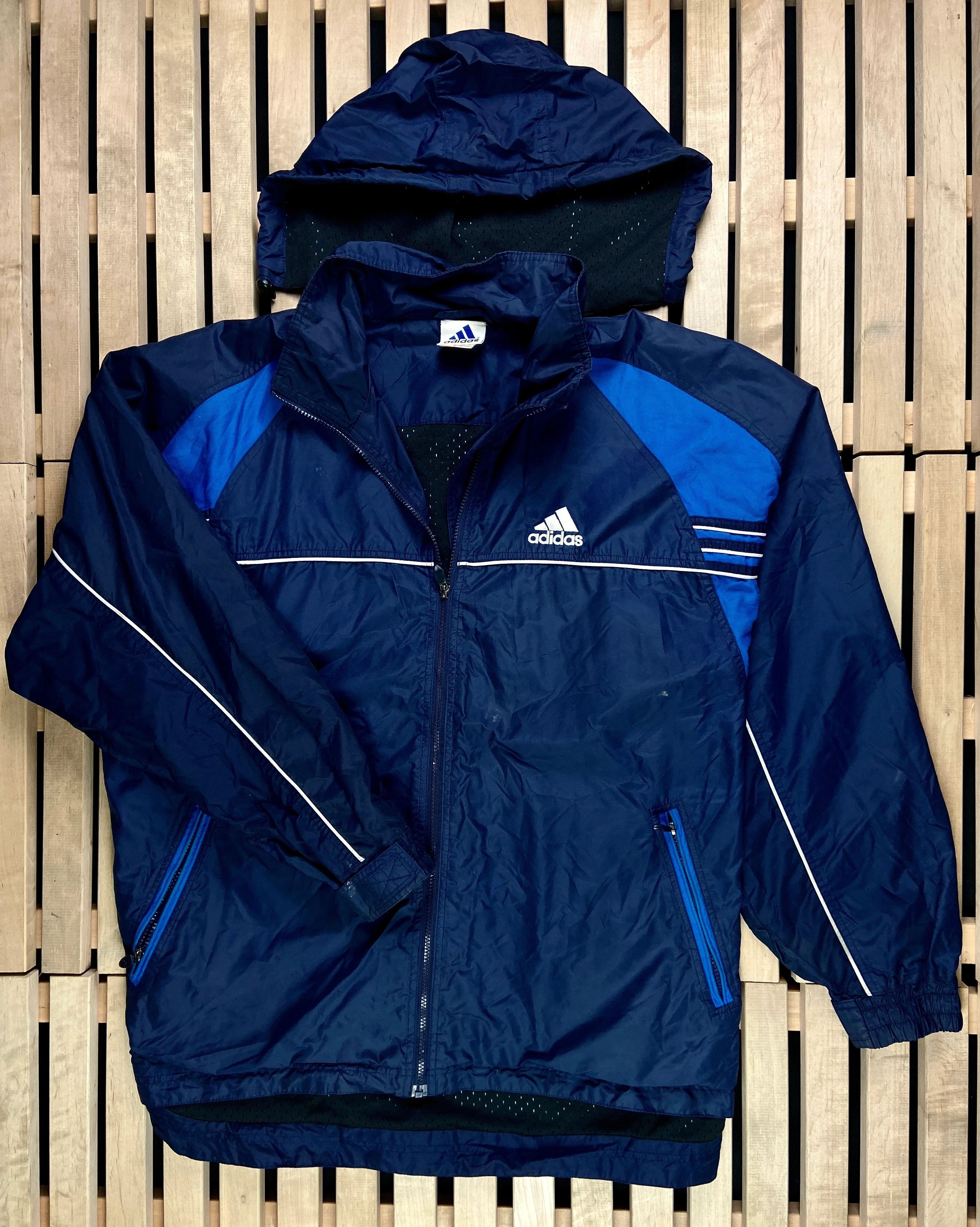 Adidas × Vintage Mens Hooded Jacket Adidas Vintage Size XL Size US XL / EU 56 / 4 - 1 Thumbnail