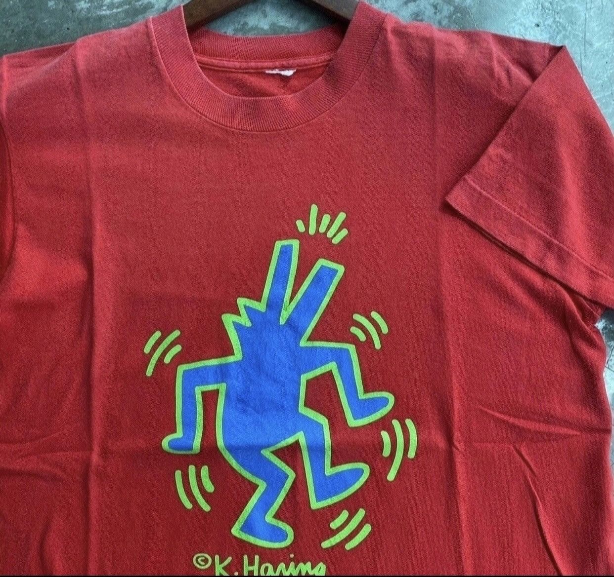 Vintage 90s Keith Harring Dancing Dog Pop shop Tee