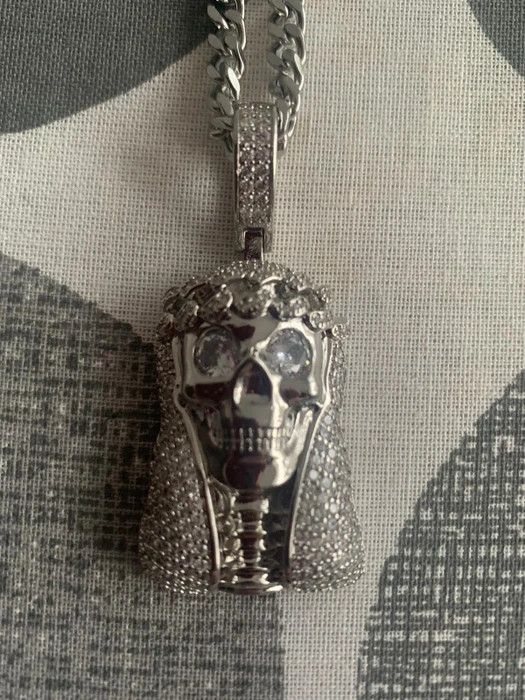 Jewelry × Playboi Carti × Vintage Playboi Carti Skeleton Jesus Pendant Chain Size ONE SIZE - 3 Thumbnail