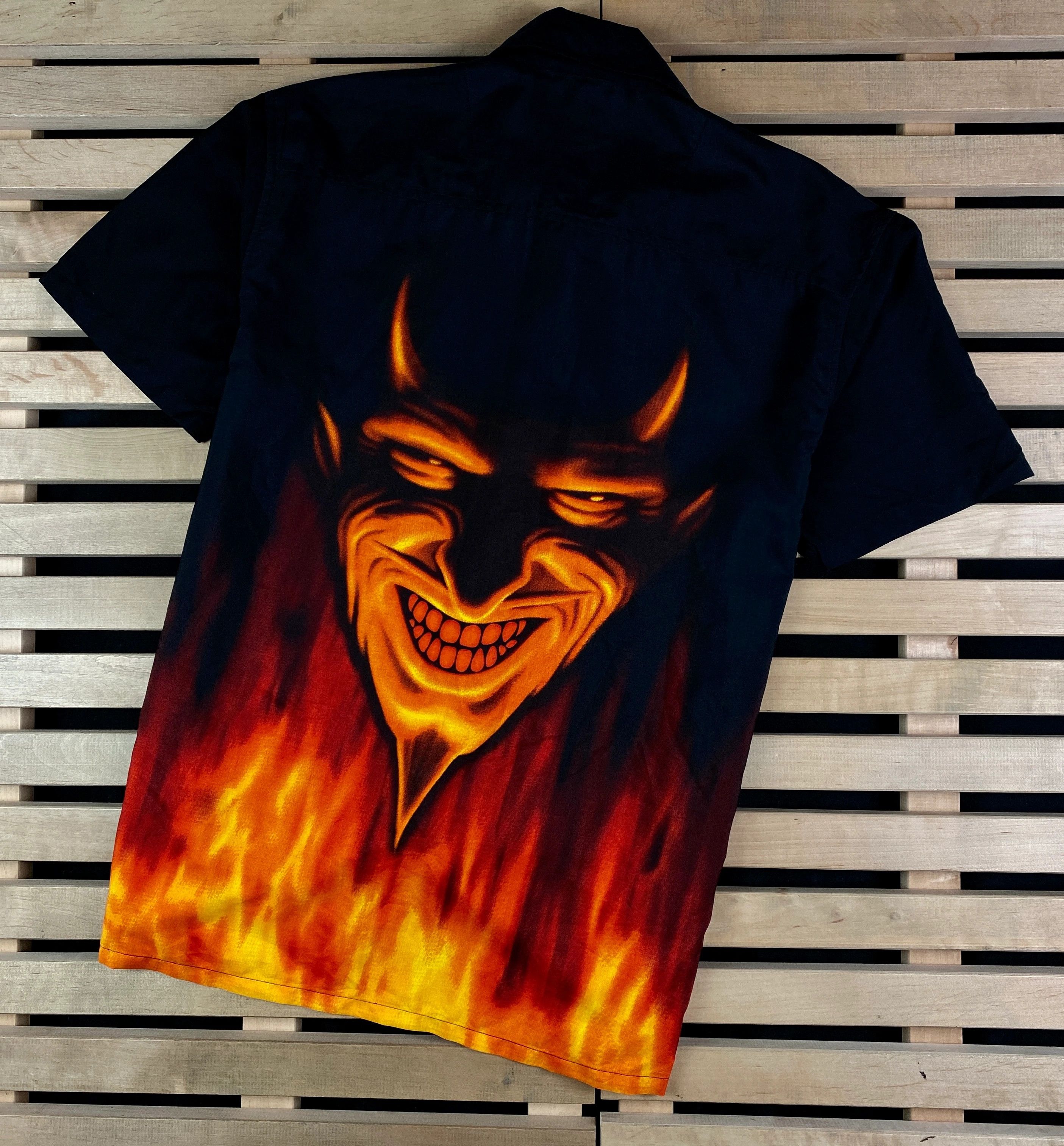 Japanese Brand × Vintage Mens Vintage Crazy Shirt Daemon Vintage Size S Size US S / EU 44-46 / 1 - 6 Thumbnail