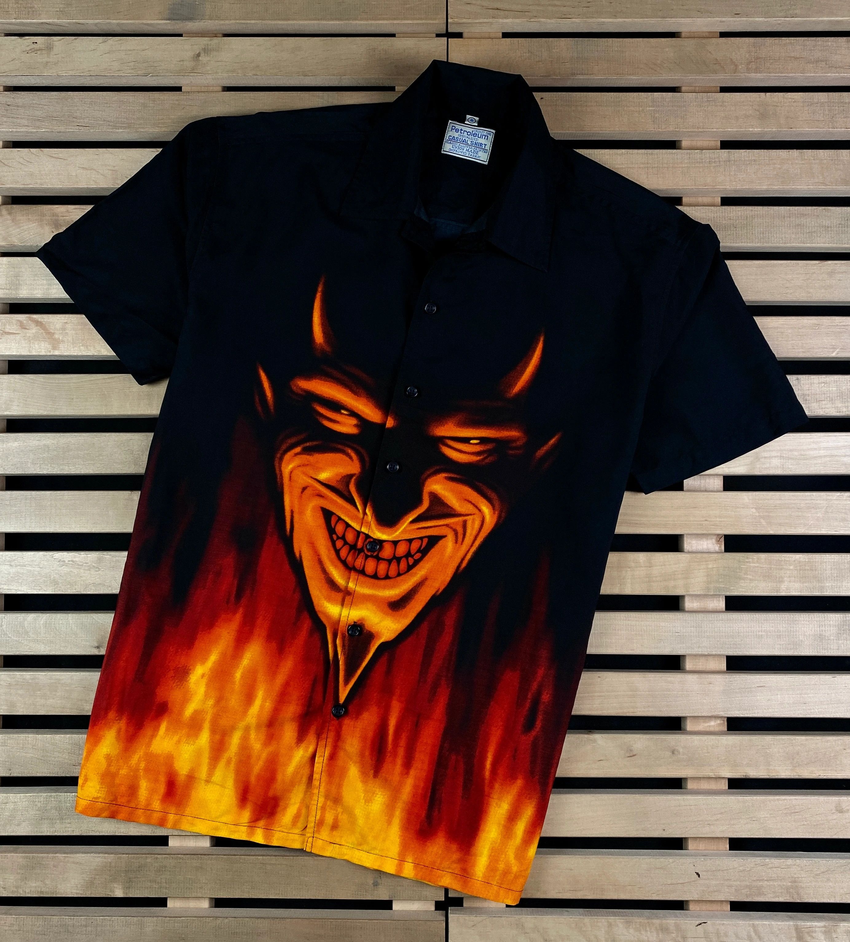 Japanese Brand × Vintage Mens Vintage Crazy Shirt Daemon Vintage Size S Size US S / EU 44-46 / 1 - 1 Thumbnail