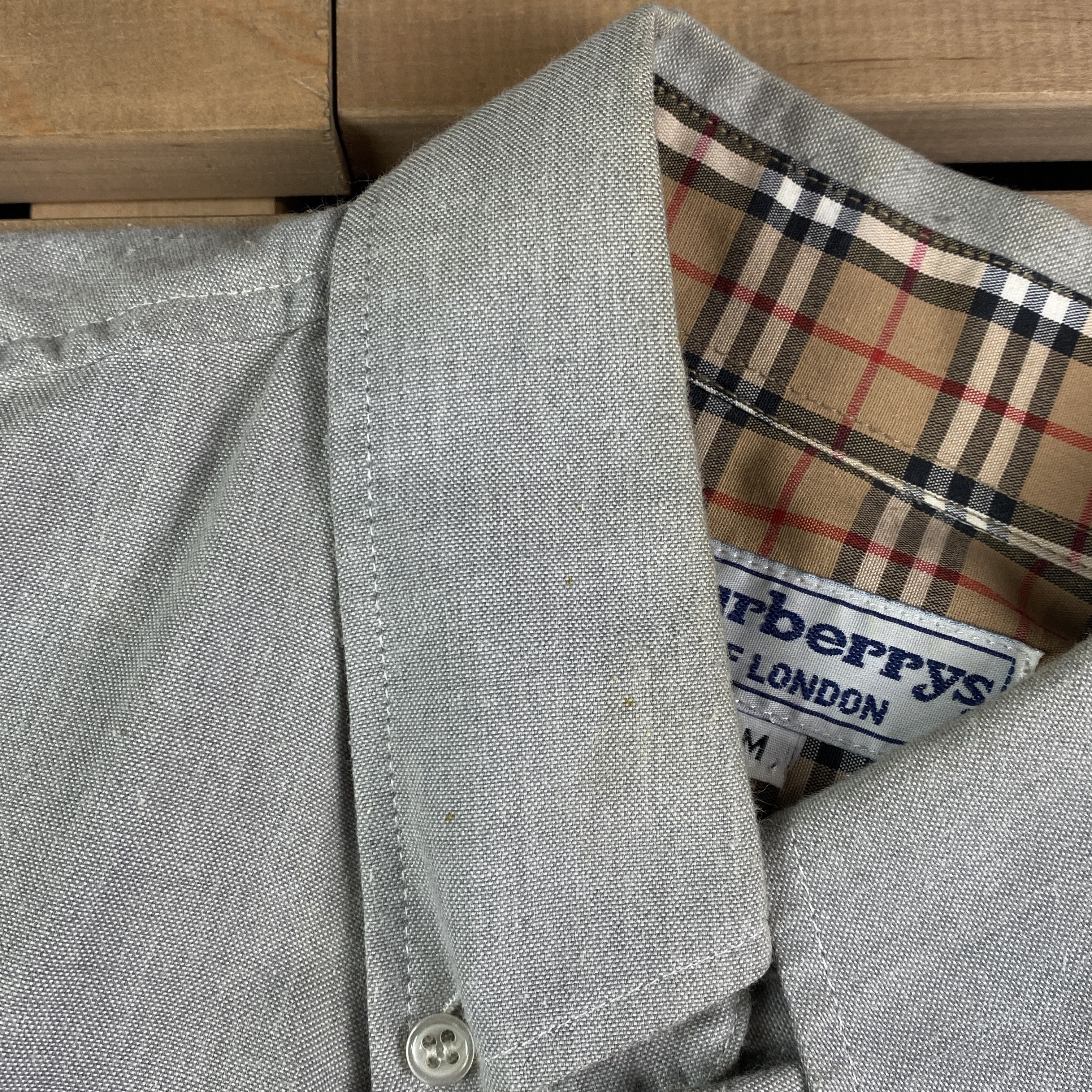 Burberry × Vintage Mens Shirt Long Sleeve Burberrys Vintage Size M Size US M / EU 48-50 / 2 - 7 Thumbnail