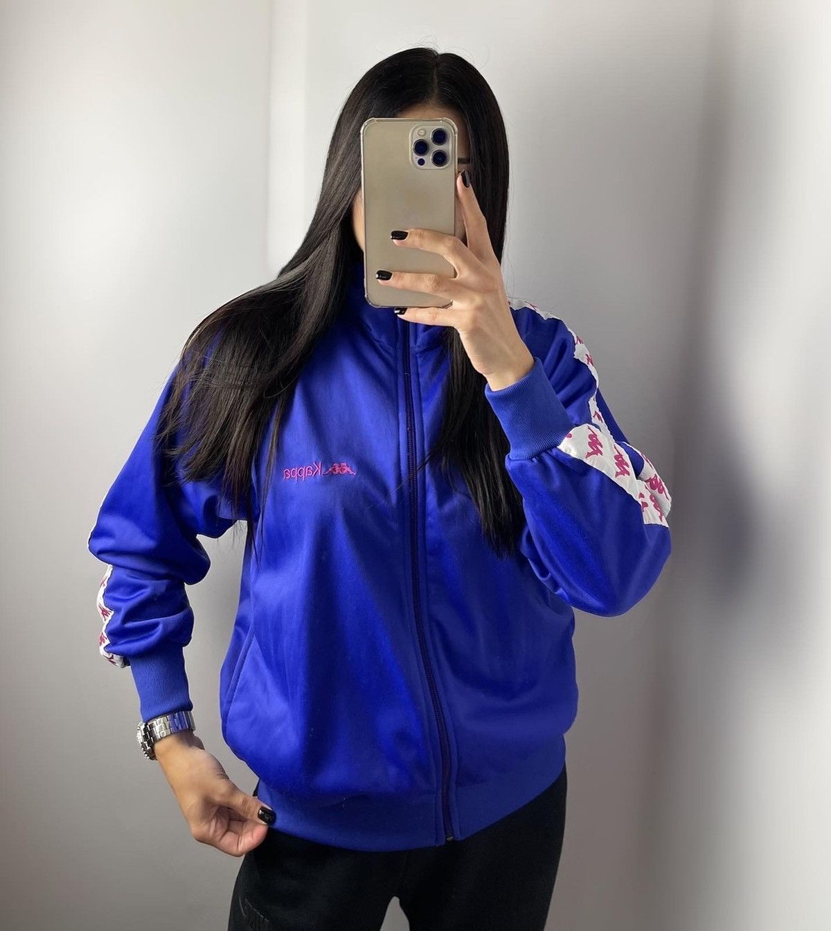 Kappa × Vintage Kappa vintage track jacket zip up stripes sweatshirt blue Size S / US 4 / IT 40 - 5 Thumbnail