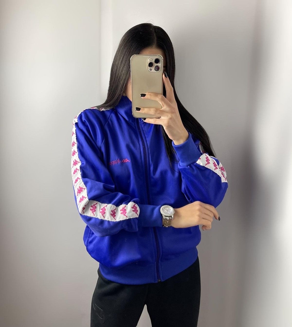 Kappa × Vintage Kappa vintage track jacket zip up stripes sweatshirt blue Size S / US 4 / IT 40 - 7 Thumbnail