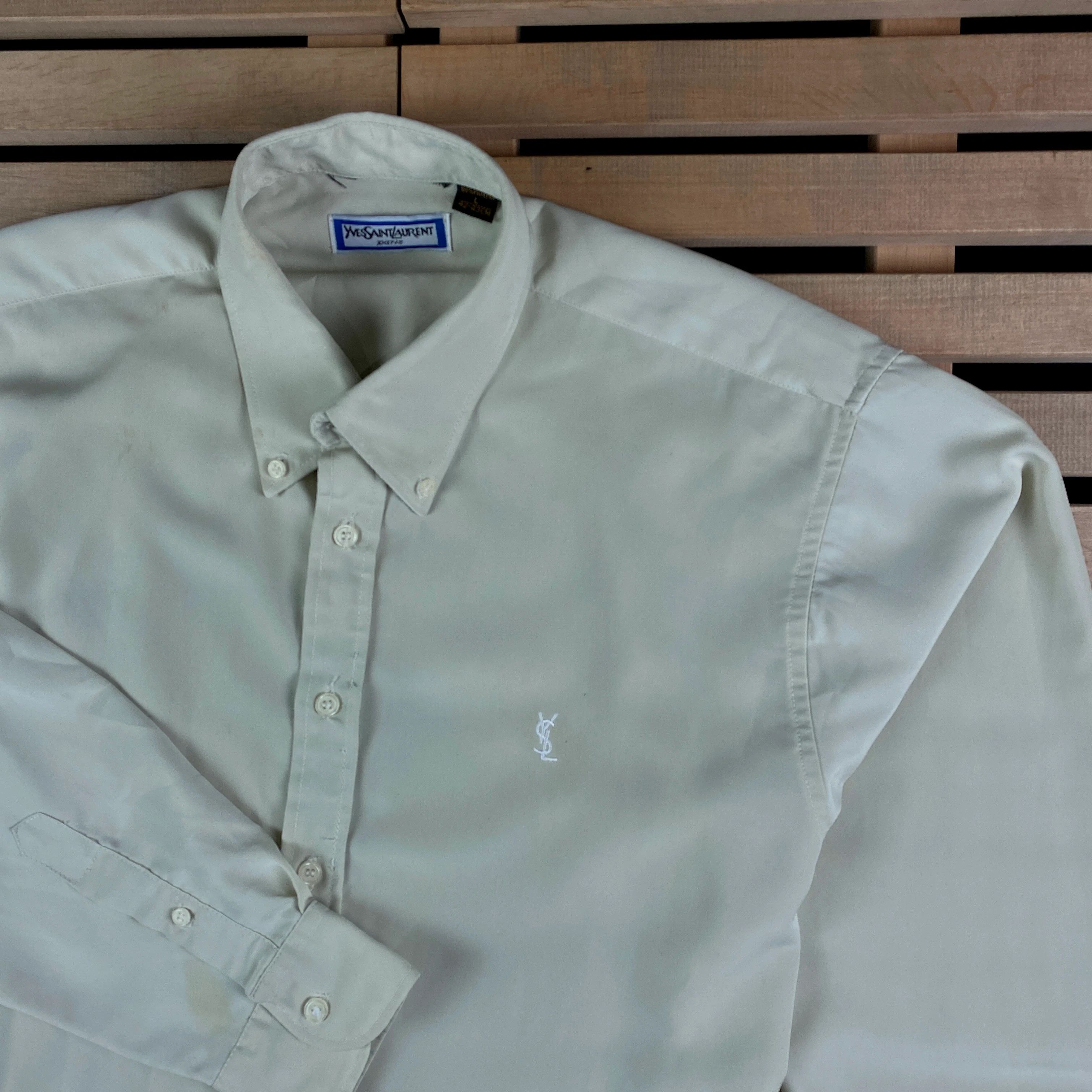 Vintage × Yves Saint Laurent Mens Shirt Long Sleeve Yves Saint Laurent Vintage Size L Size US L / EU 52-54 / 3 - 2 Thumbnail
