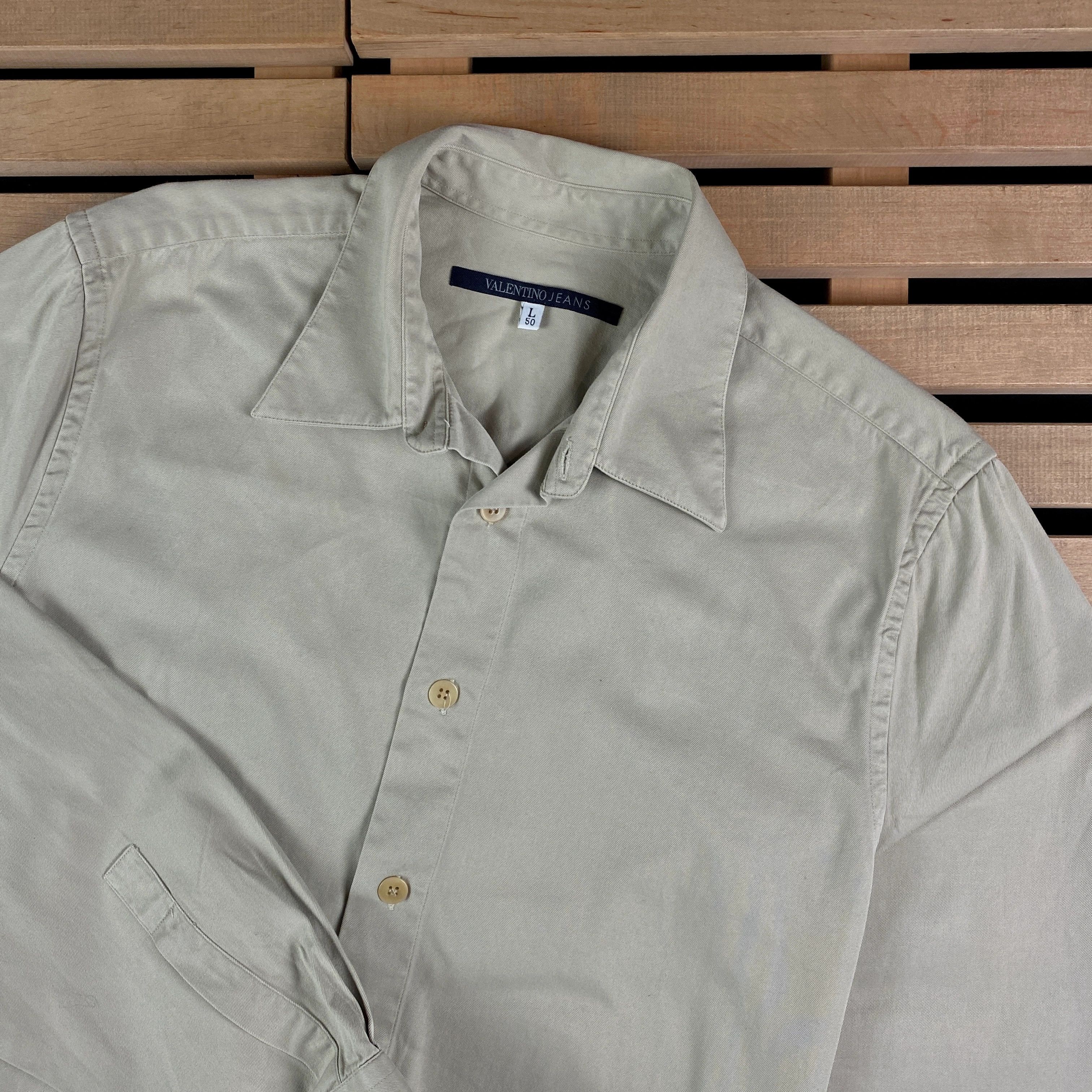 Valentino Mens Shirt Long Sleeve Valentino Jeans Vintage Size 50 L Size US L / EU 52-54 / 3 - 2 Thumbnail