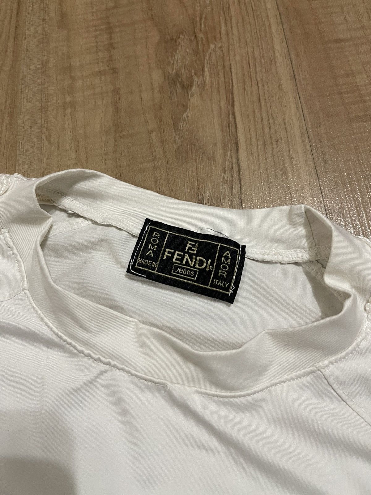 Fendi × Vintage Vintage Fendi Jeans spellout web tshirt Size US M / EU 48-50 / 2 - 2 Thumbnail