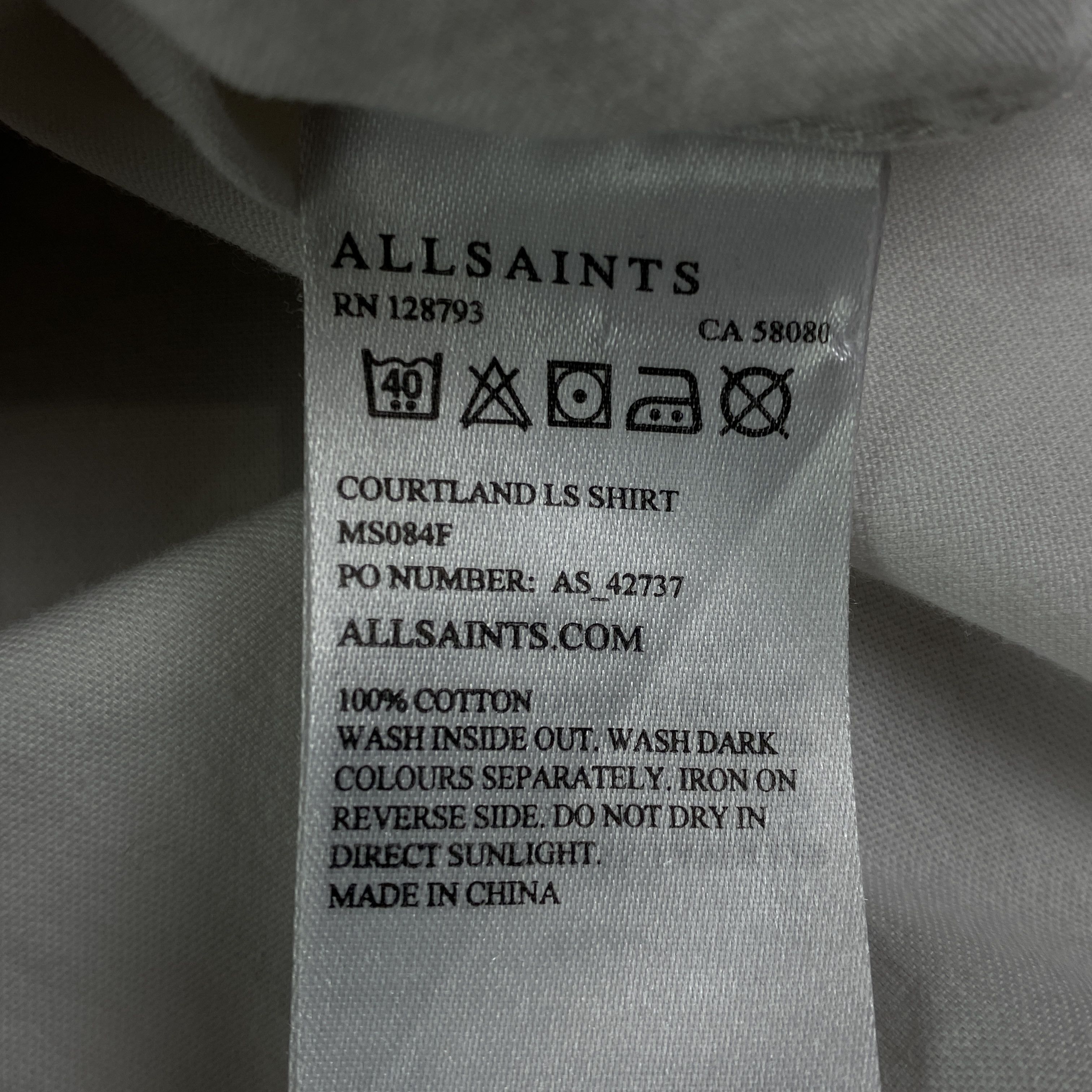 Allsaints Men’s Shirt Long Sleeve Allsaints Size L Size US L / EU 52-54 / 3 - 4 Thumbnail