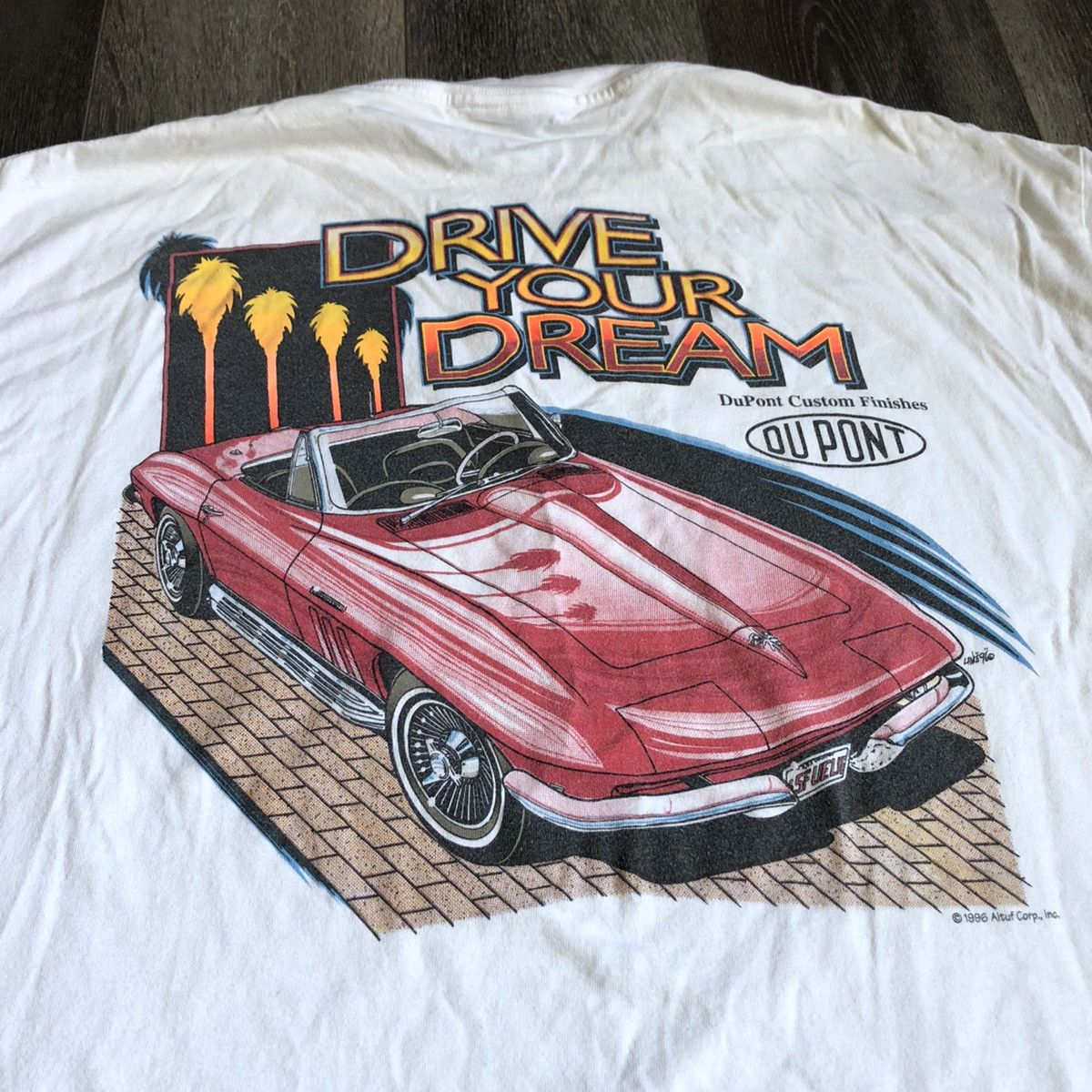 DuPont Vintage 90s DuPont Drive Your Dream Racing Graphic Logo Tee Size US XXL / EU 58 / 5 - 1 Thumbnail