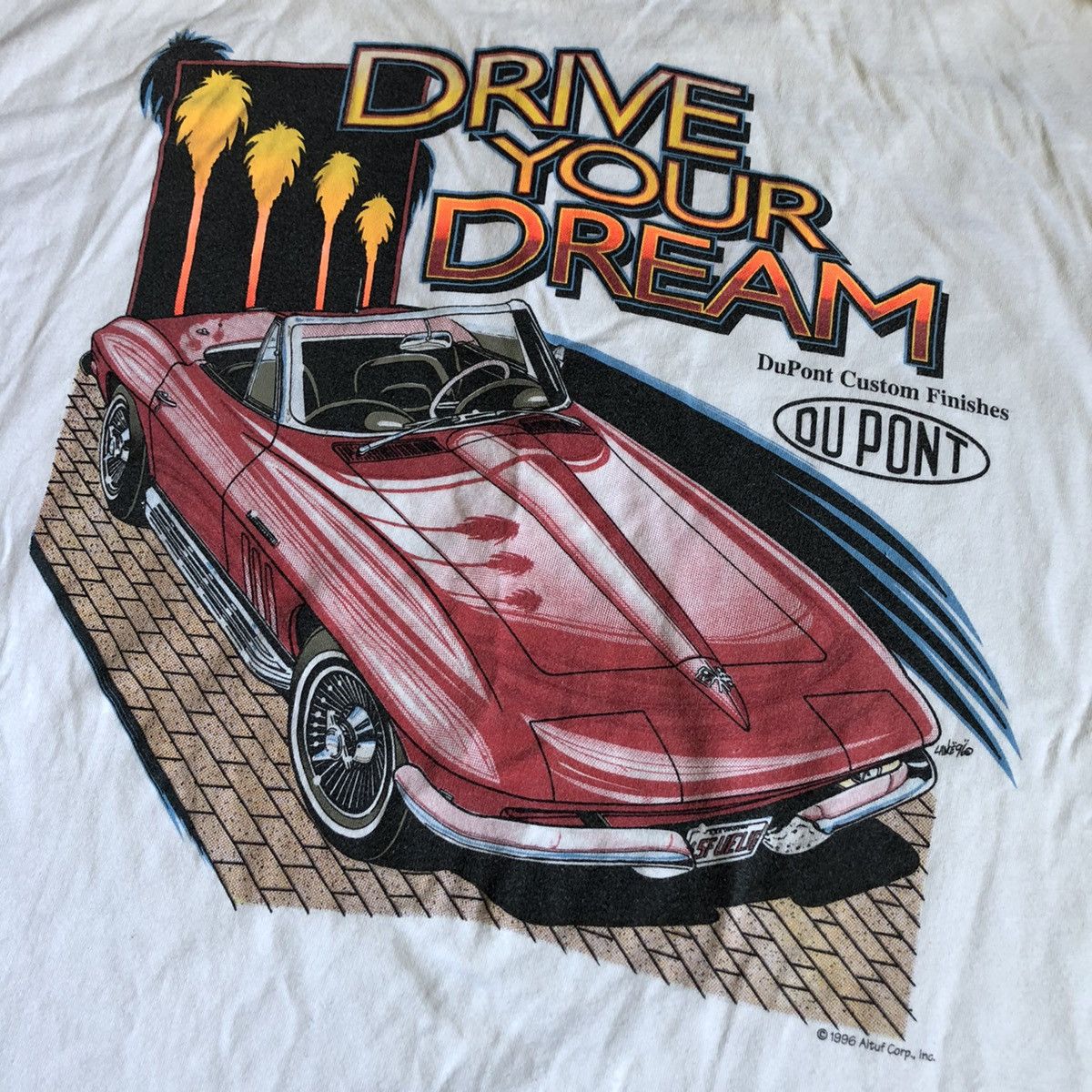 DuPont Vintage 90s DuPont Drive Your Dream Racing Graphic Logo Tee Size US XXL / EU 58 / 5 - 4 Thumbnail