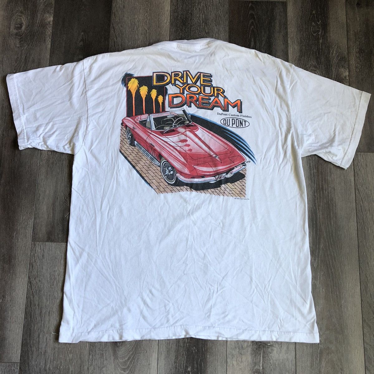 DuPont Vintage 90s DuPont Drive Your Dream Racing Graphic Logo Tee Size US XXL / EU 58 / 5 - 2 Thumbnail